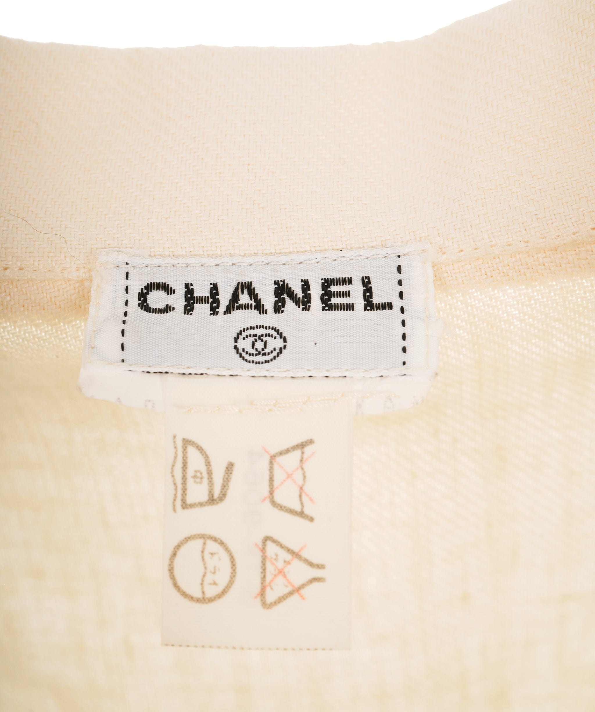 Chanel Chanel Vintage Linen Sunburst Button Coat ALC2661