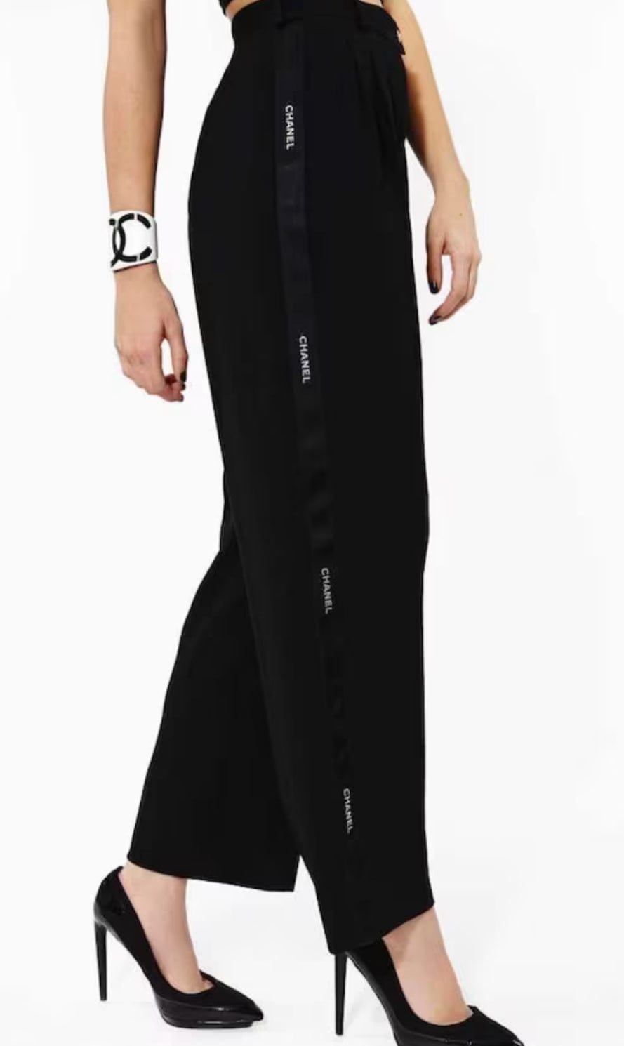 Chanel Chanel Vintage Logo Trim Pants DXBK0552