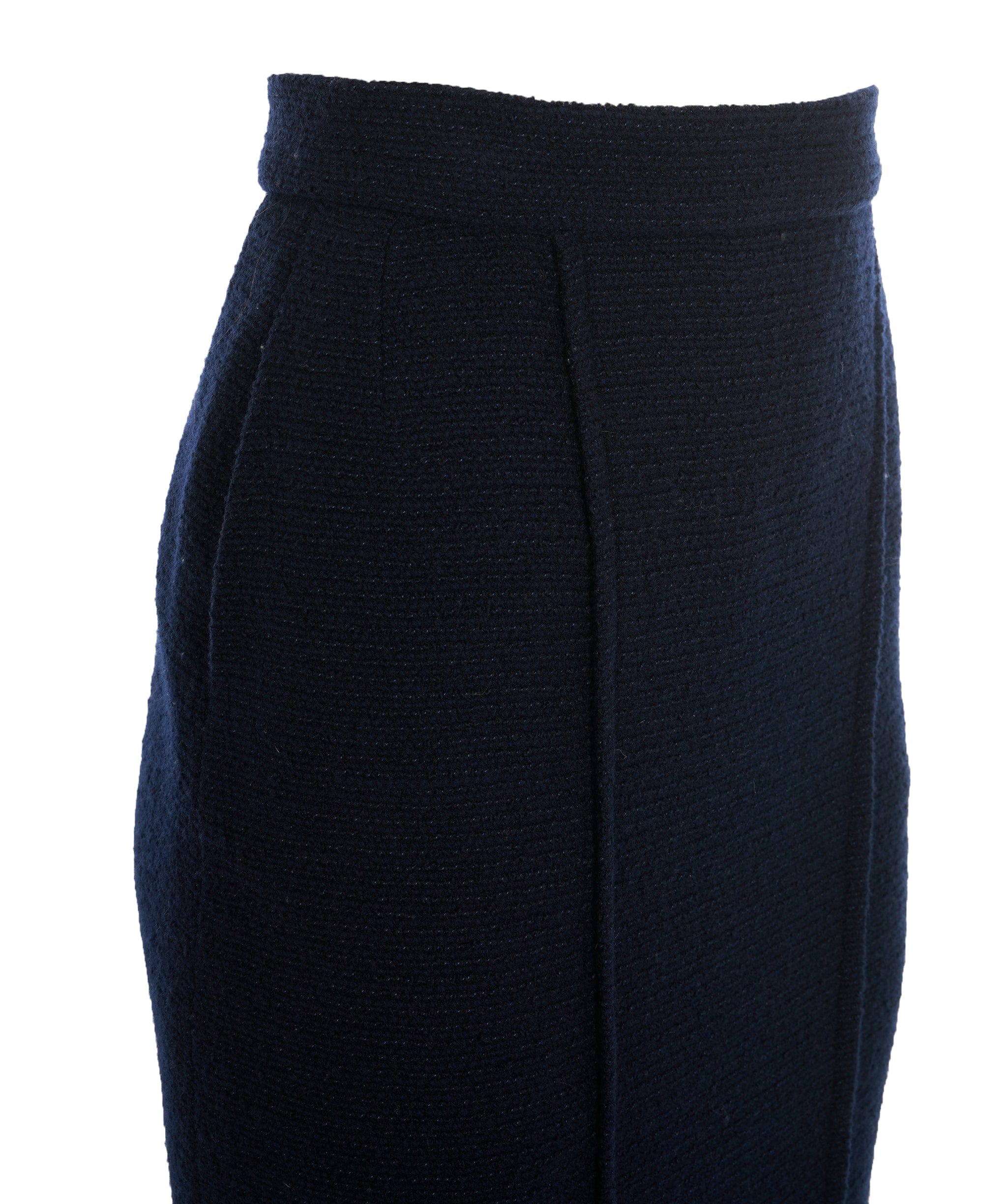 Chanel Chanel Vintage Navy Tweed Pencil Skirt AKL0076