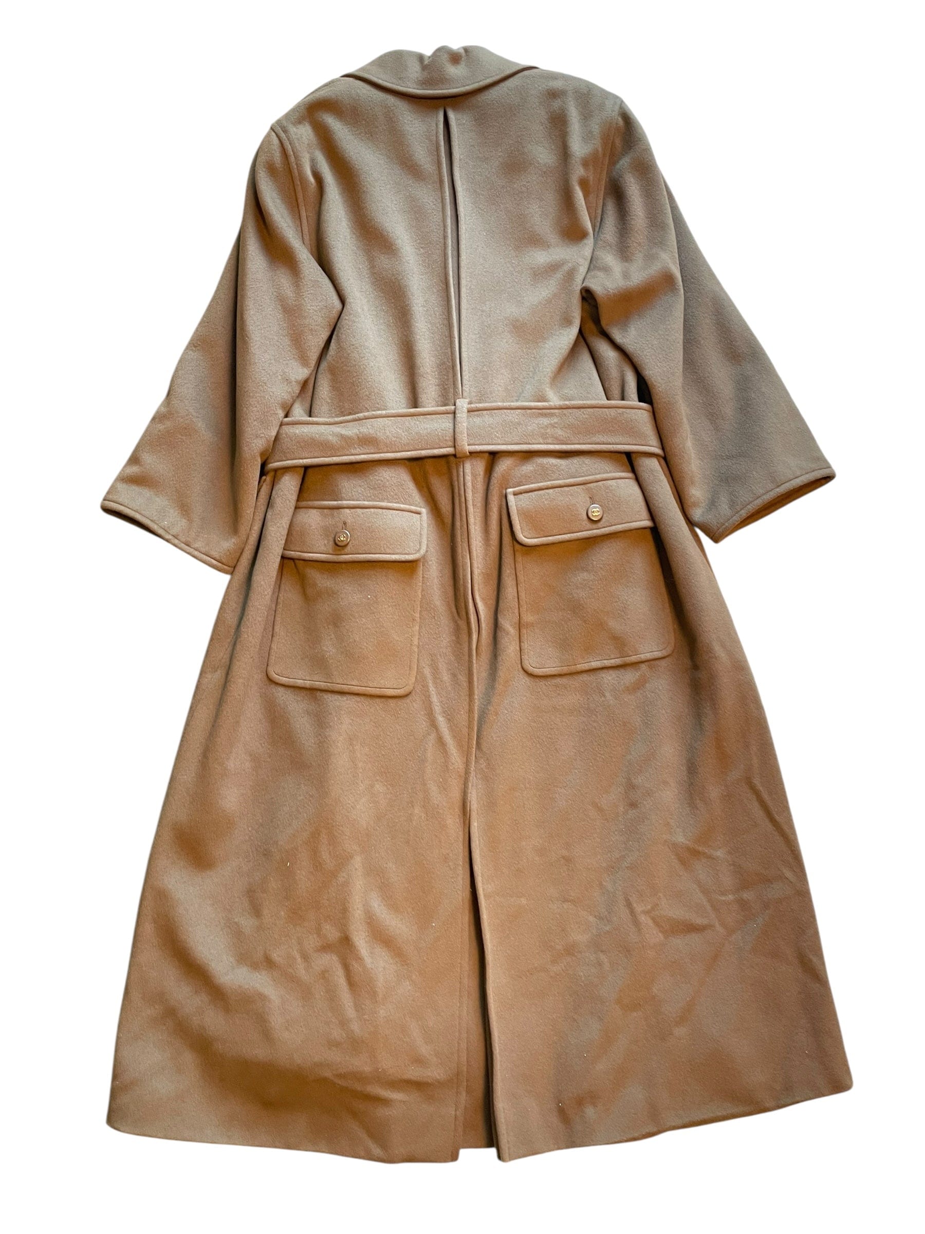 Chanel Rare Collectible Chanel 1995A Camel Back Pocket Cashmere Coat DXBK0303