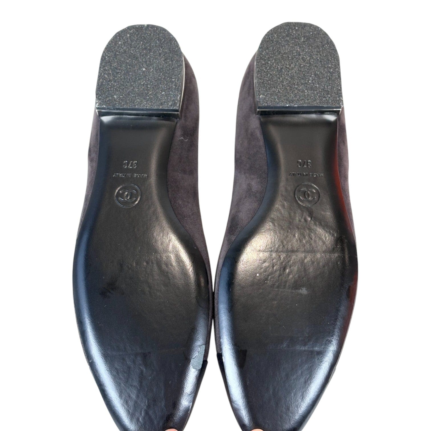 Chanel Chanel Ballet Flat Shoes Suede Black #37C