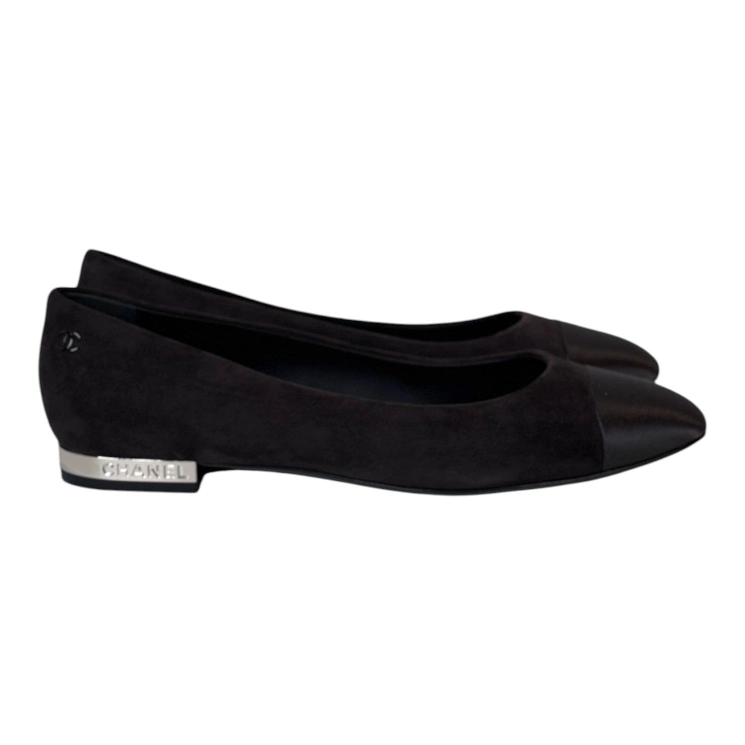 Chanel Chanel Ballet Flat Shoes Suede Black #37C
