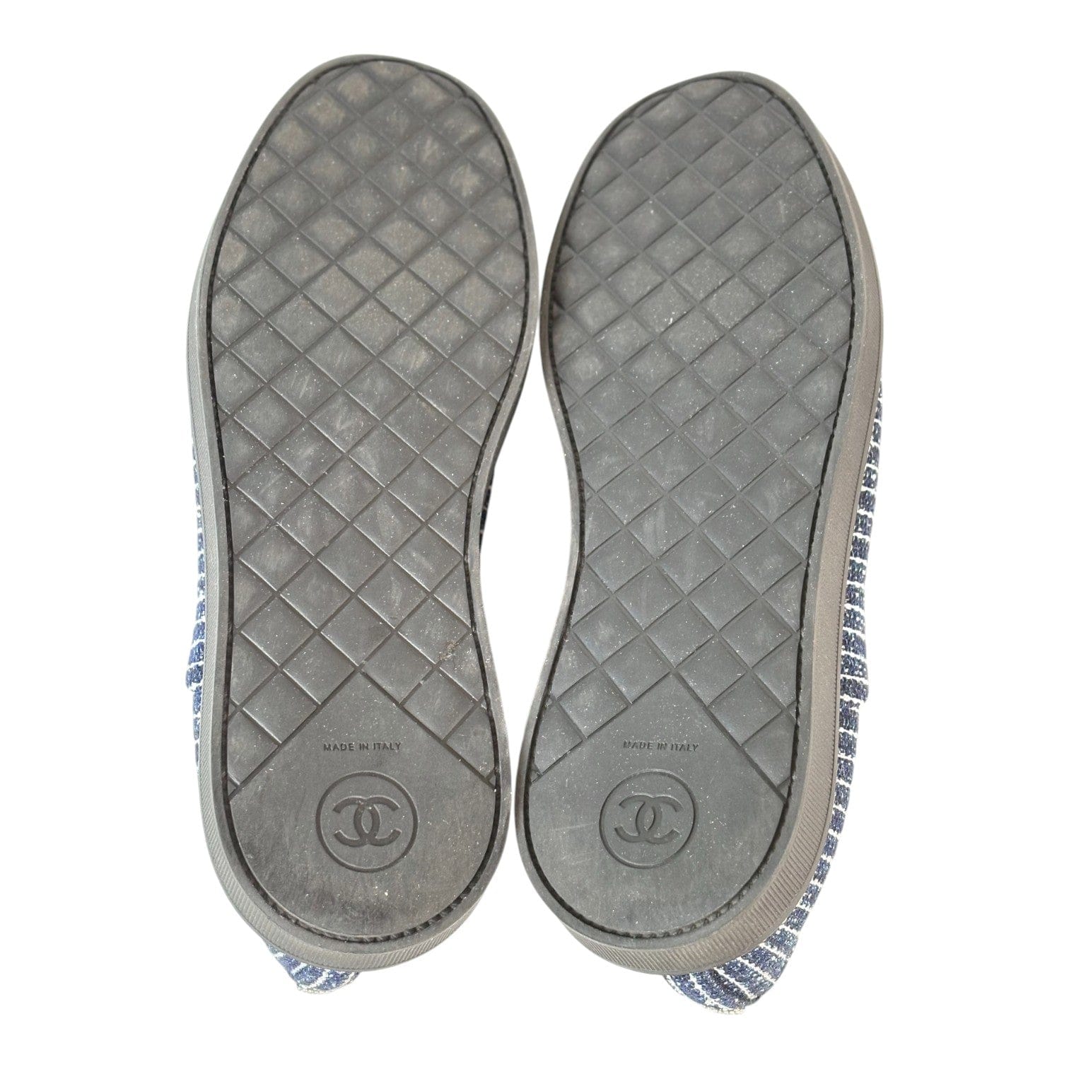 Chanel Chanel Blue Denim Pearl Shoes #40