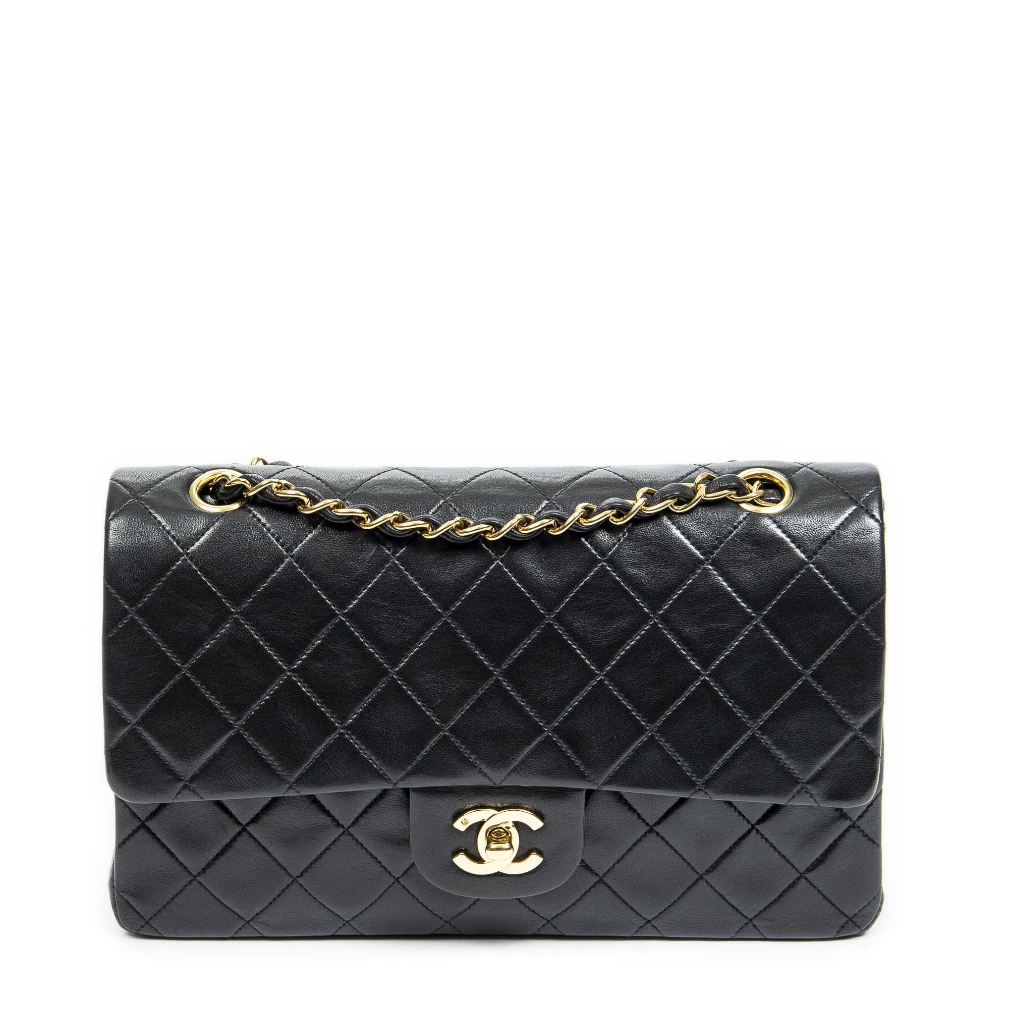 Chanel Chanel Black Calf Leather Classic Double Flap AAZ8976