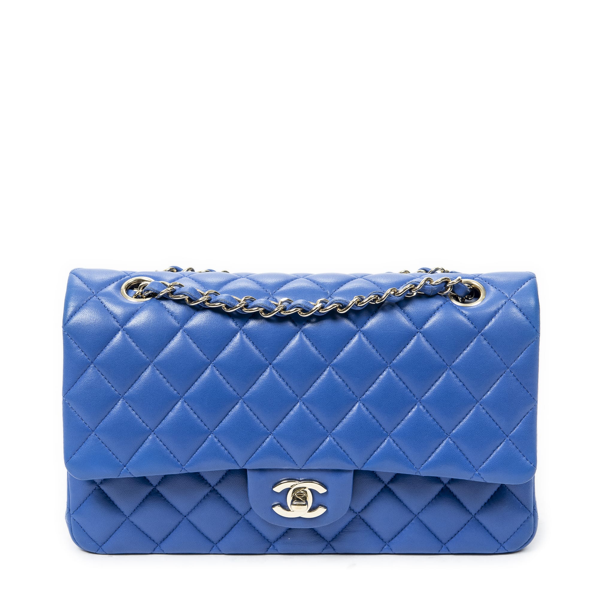 Chanel Chanel Royal Blue Calf Leather Classic Double Flap ABA7418