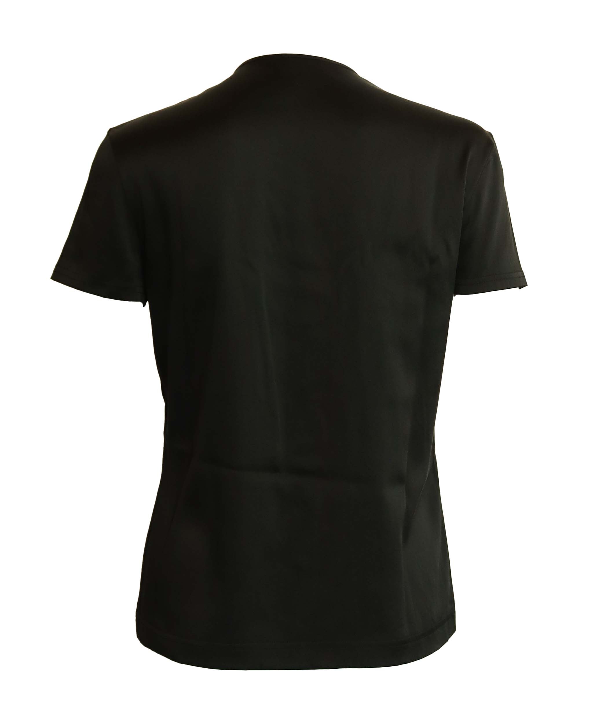 Chanel Silk Short Sleeve Tshirt Blouse Black Button Chanel Silk Short Sleeve Tshirt Blouse Black Button