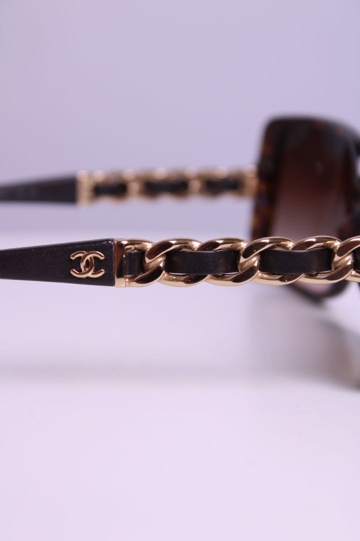 Chanel Chanel Chain Sunglasses Brown