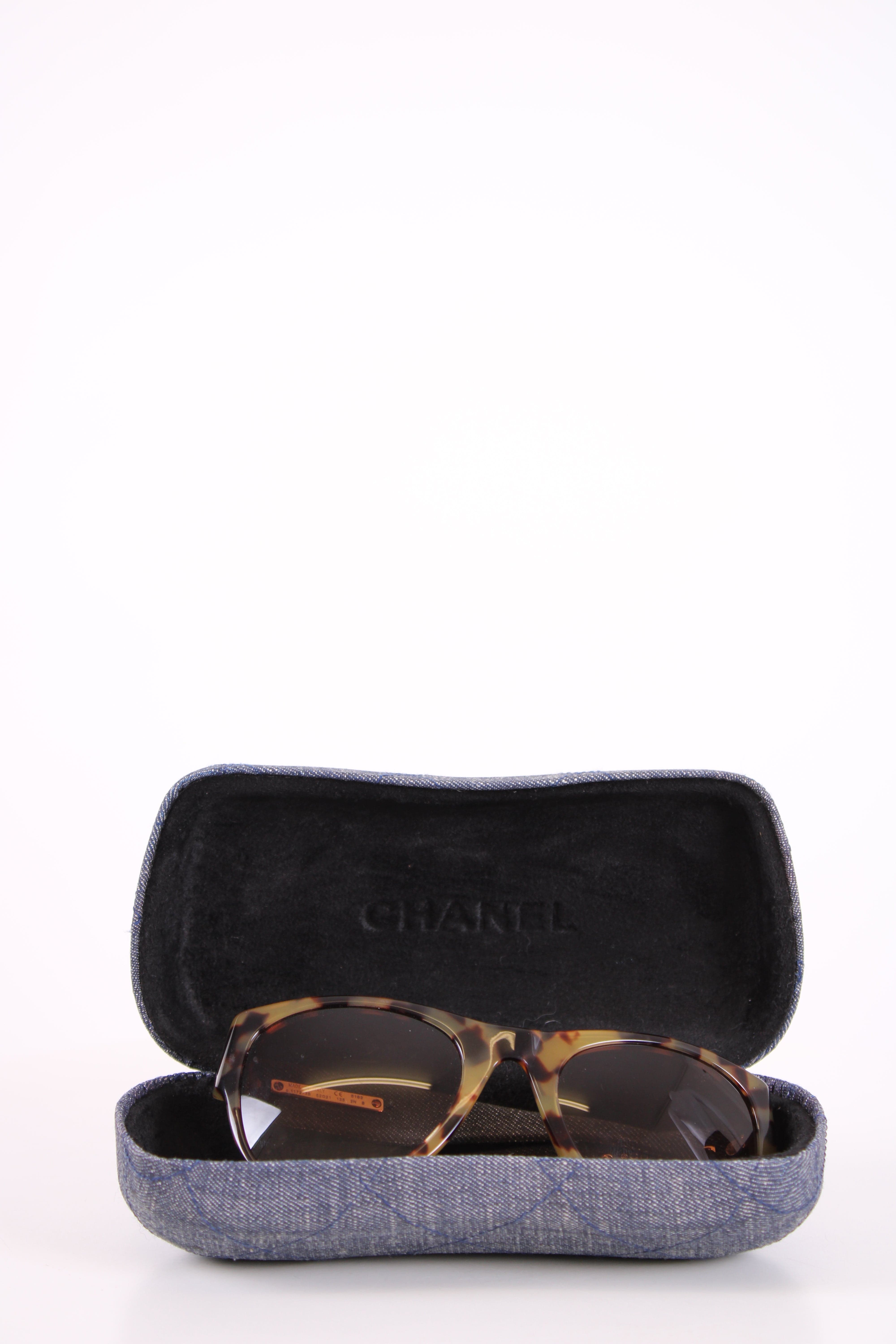 Chanel Chanel Denim Arm Sunglasses Tortoiseshell