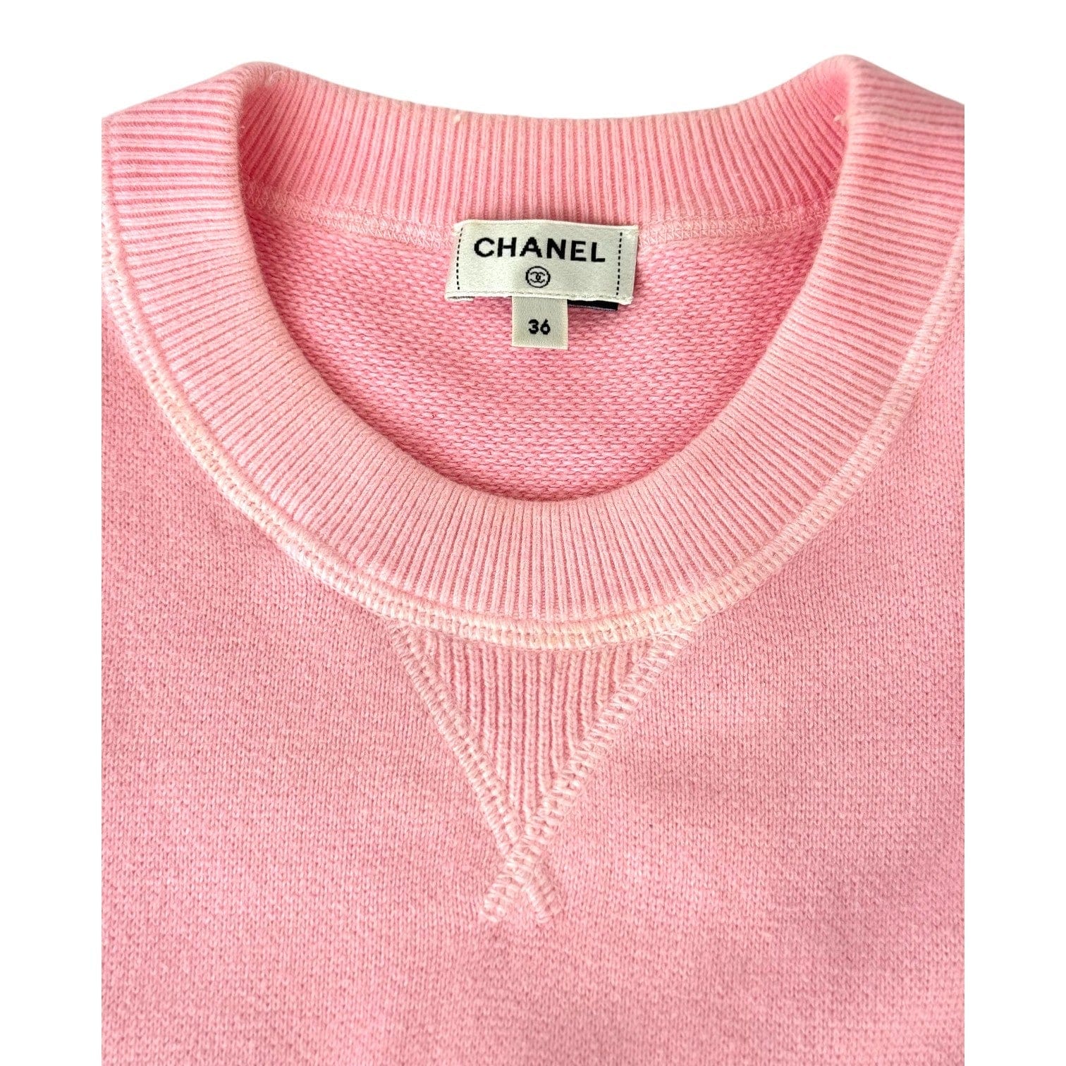 Chanel Chanel 23A Pink Cotton Pullover #36