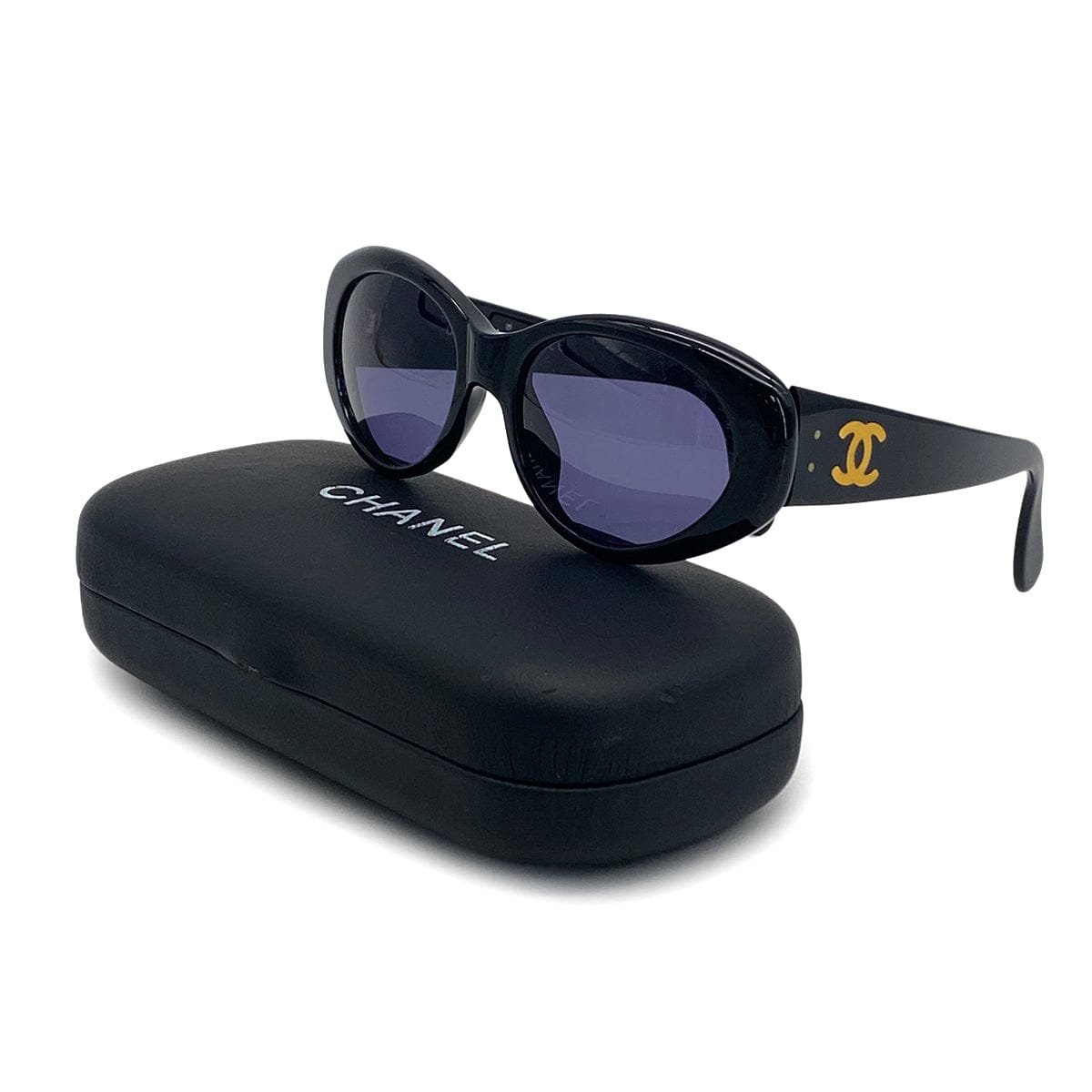 CHANEL VINTAGE CHANEL COCOMARK SUNGLASSES BLACK EYEWEAR 90325788