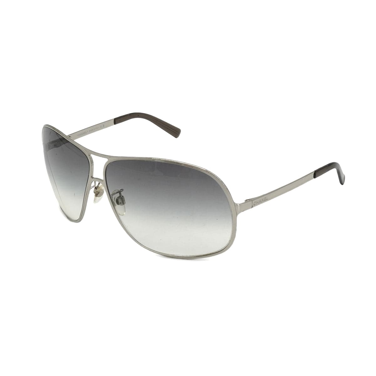 CHANEL VINTAGE CHANEL LOGO SUNGLASSES SILVER EYEWEAR 90326599
