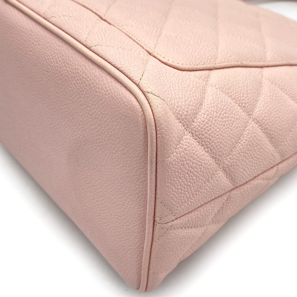 CHANEL VINTAGE CHANEL MEDALLION MATELLASSE TOTE BAG PINK CAVIAR SKIN GOLD HARDWARE 90327074