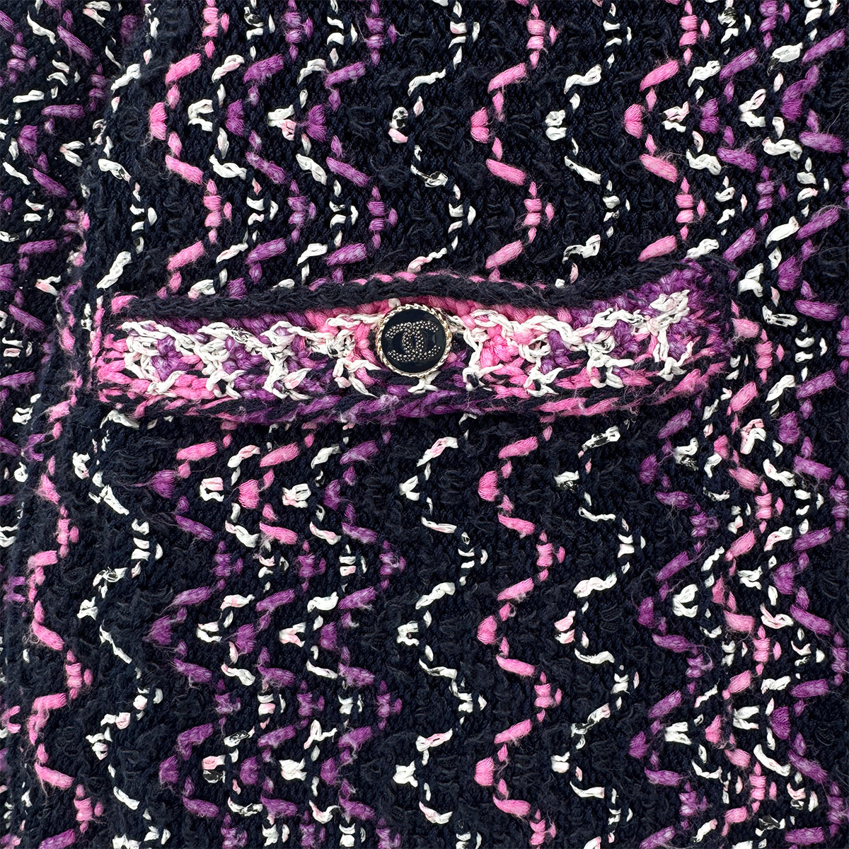 CHANEL COCO BUTTON CARDIGAN MULTICOLOR COTTON 46 P70 RTW 90311815