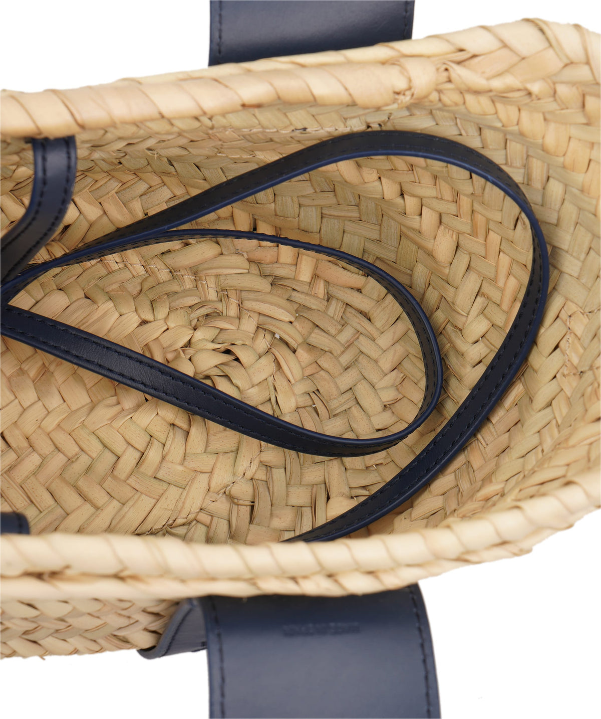 Chloe Chloe Small Straw Tote Bag with Night Blue Hardware