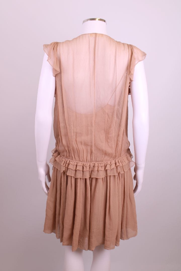 Chloe Chloe Drop Waist Bead Dress Nude 8