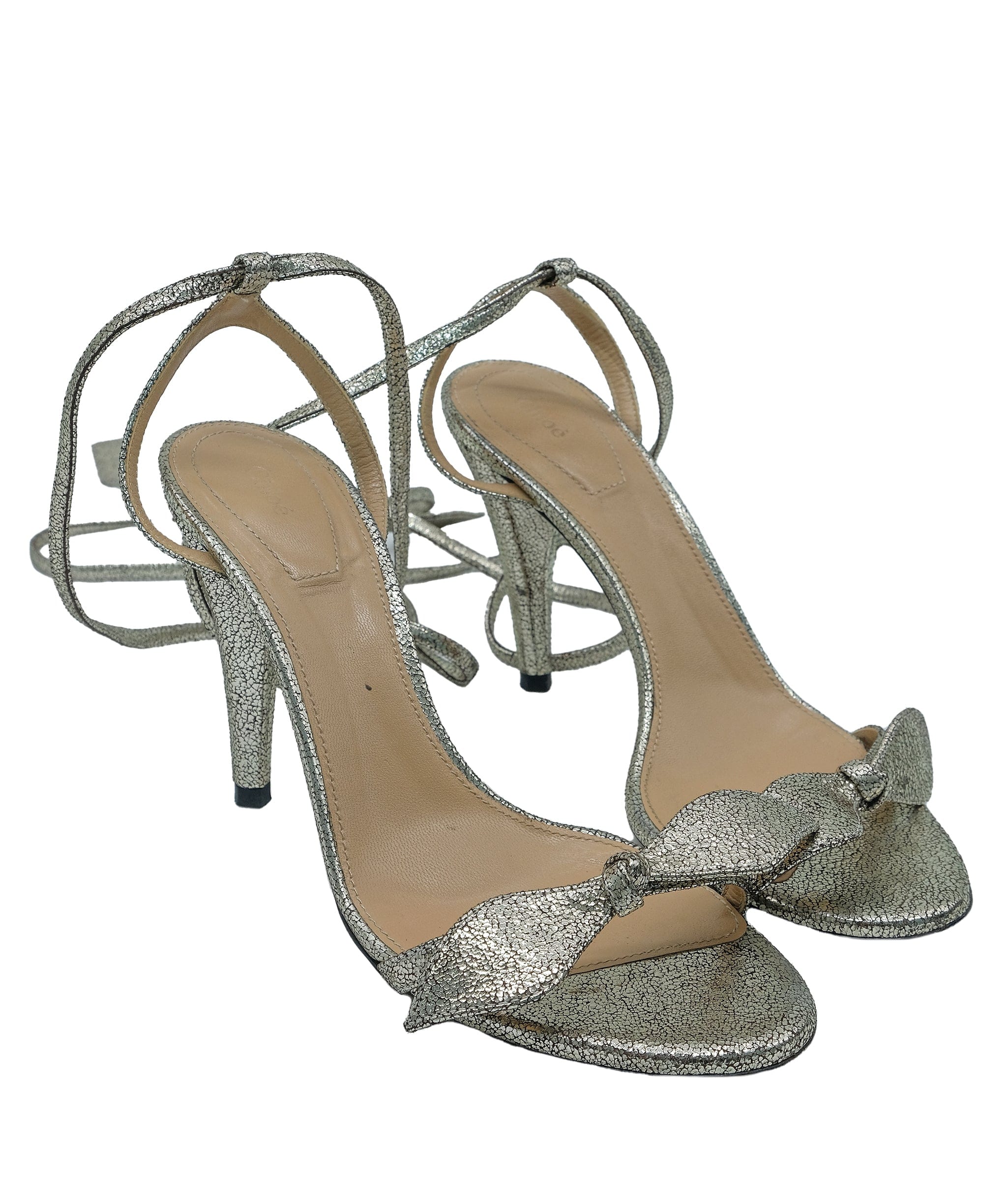 Chloé Chloe Heeles Sandals metallic Gold 36 RJC3273