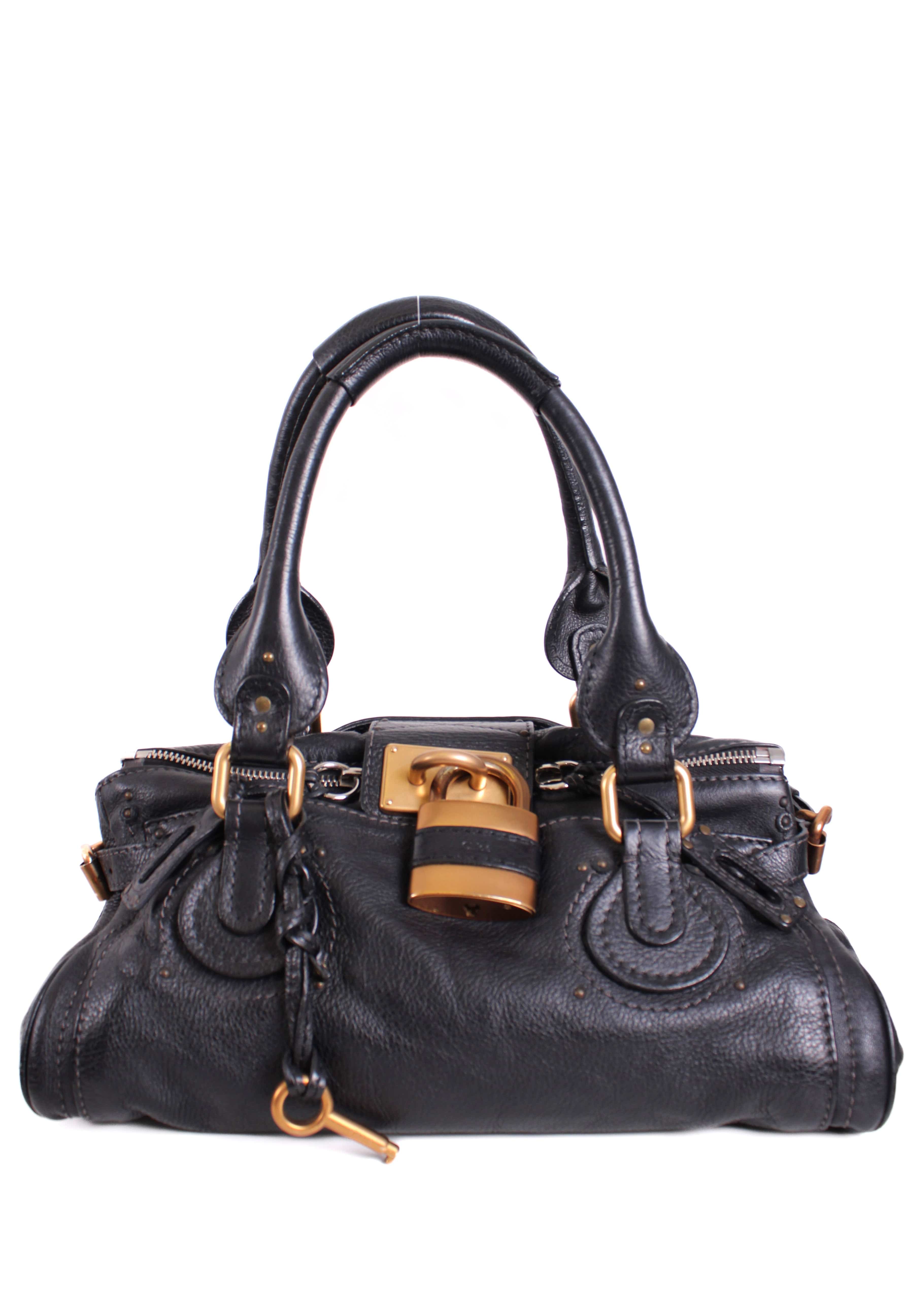 Chloe Chloe Paddington Leather Shoulder Bag Black