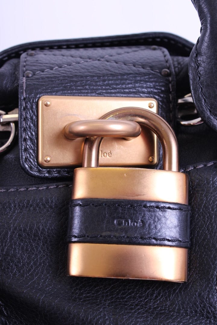 Chloe Chloe Paddington Leather Shoulder Bag Black