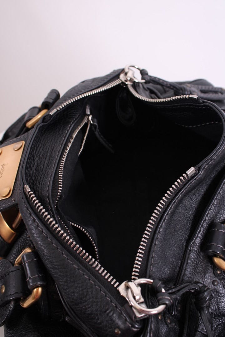 Chloe Chloe Paddington Leather Shoulder Bag Black