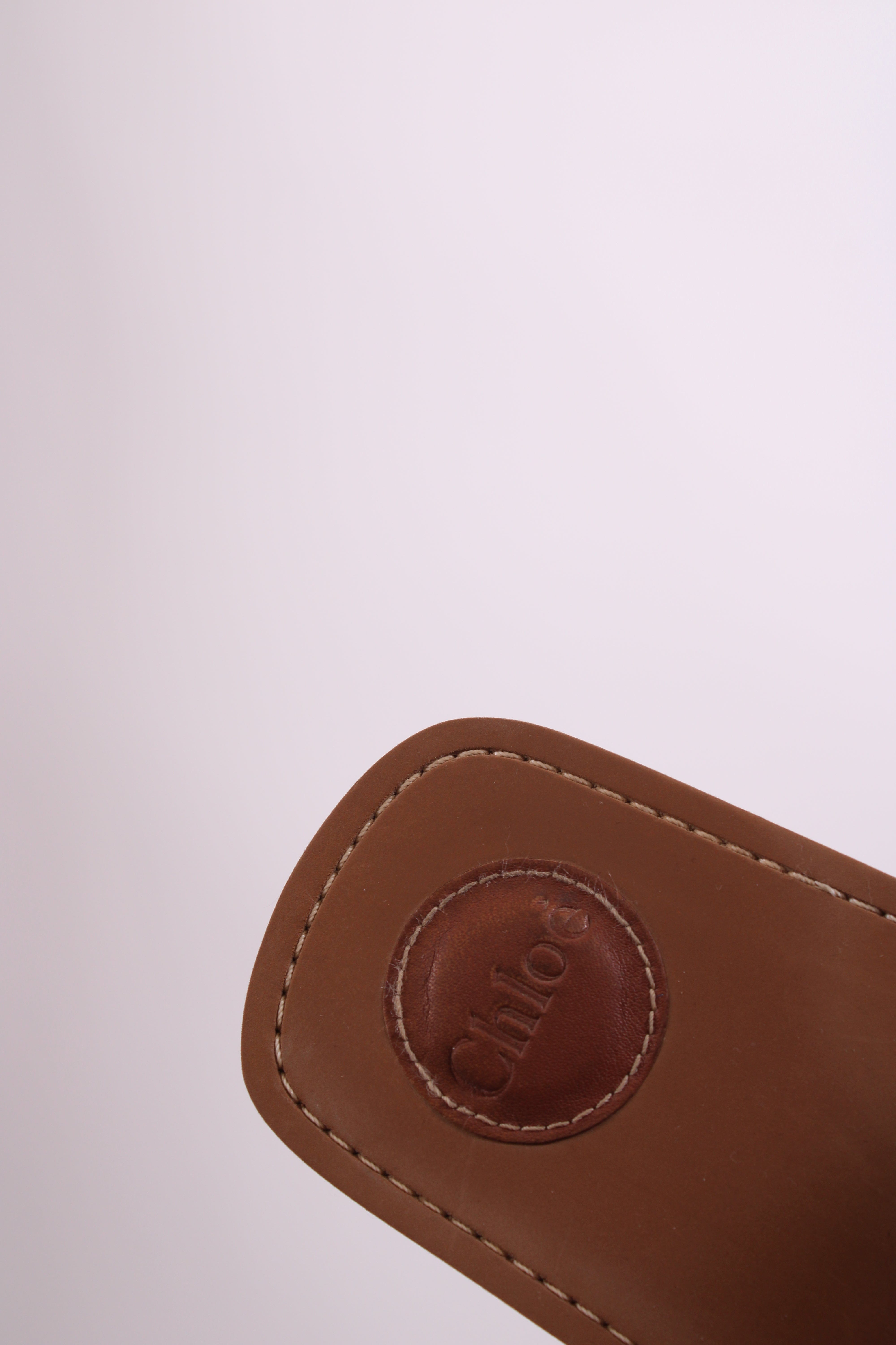 Chloe Chloe Woody Logo Mule Sandals Black 39