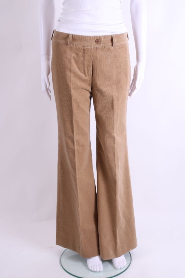 Chloe Chloe Cord Flare Trousers Beige 10
