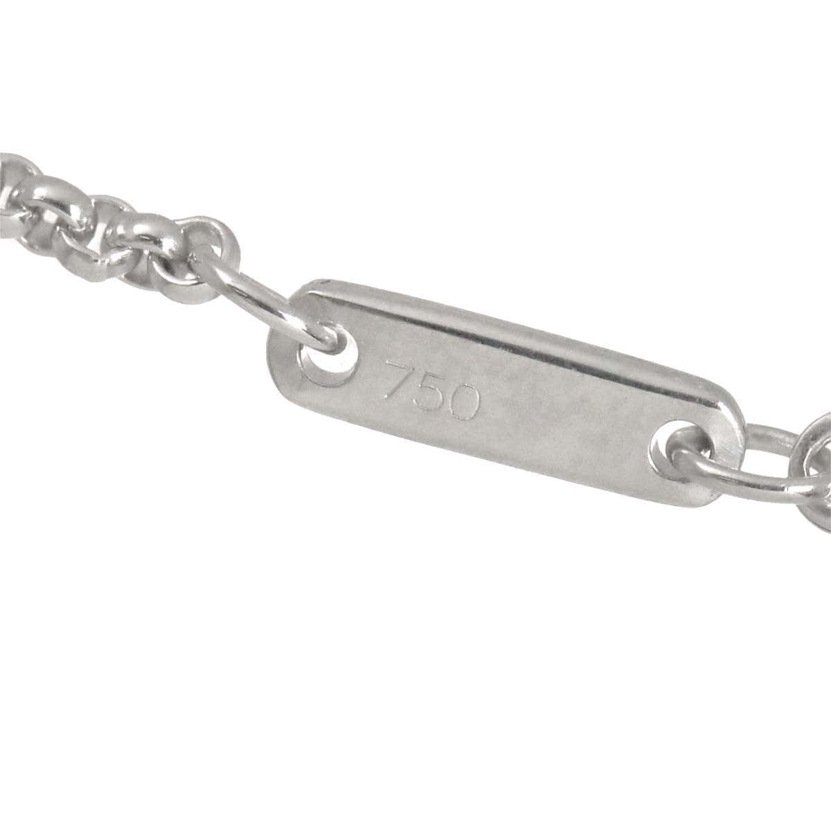 Chopard Chopard Happy Diamond Square Necklace 18K White Gold 750 90319226