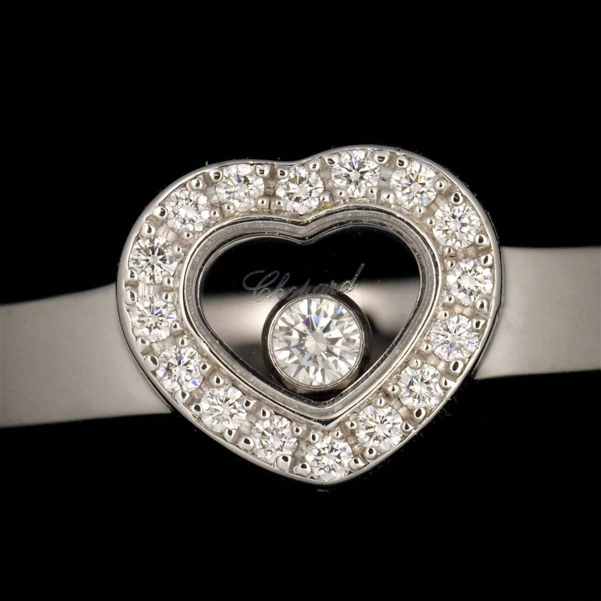 Chopard Chopard Happy Heart Diamond Ring 18K WG 750 Size4.5(US) 90324429