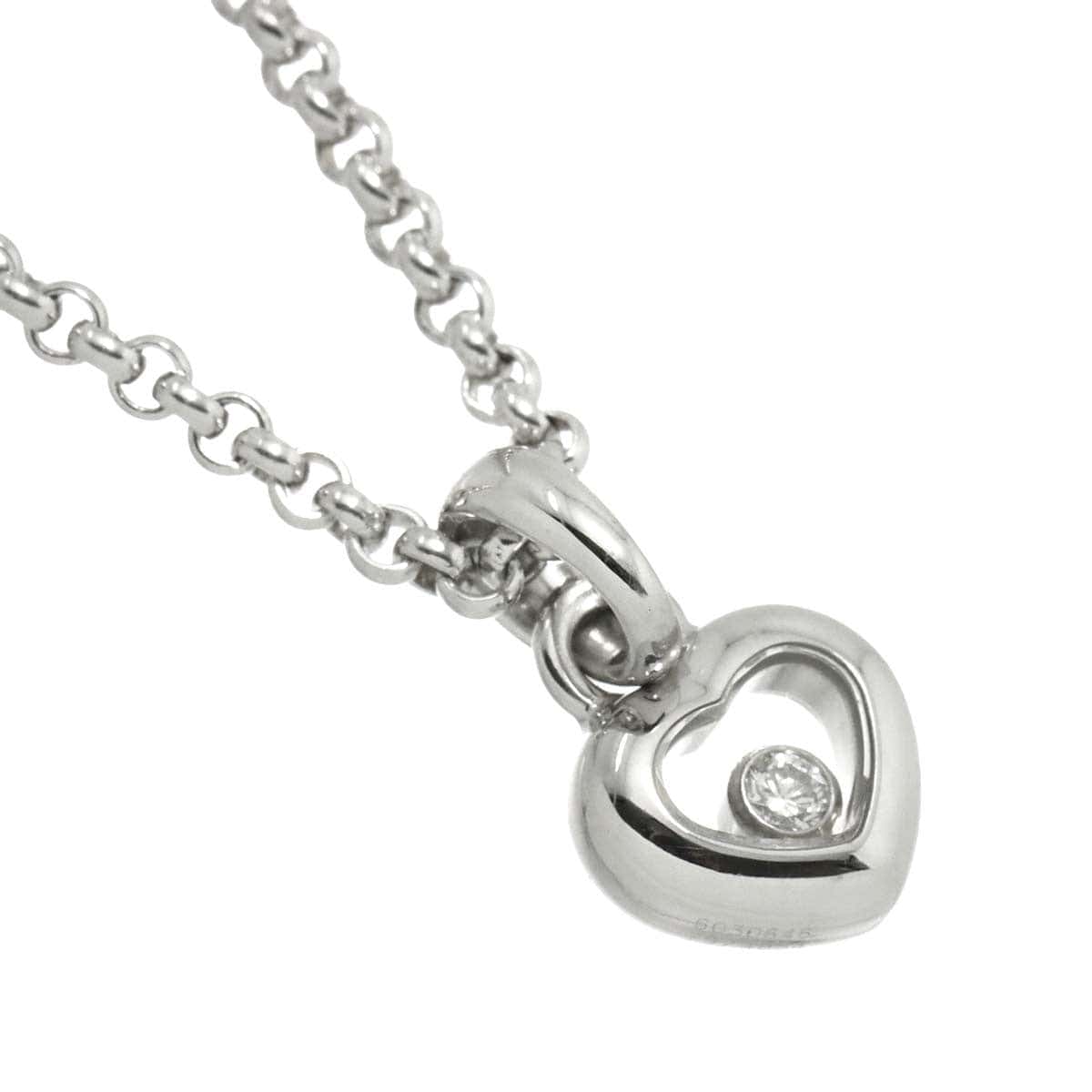 Chopard Chopard Happy Diamond Heart Necklace 18K White Gold 750 90309507