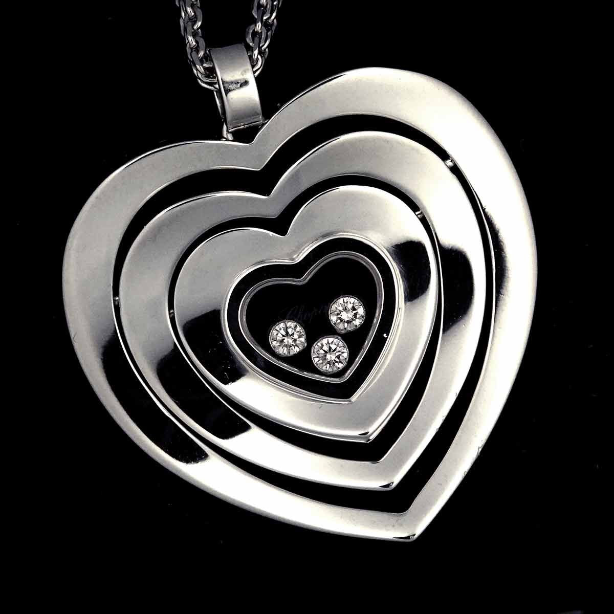 Chopard Chopard Happy Diamond Necklace 18K White Gold 750 90293053