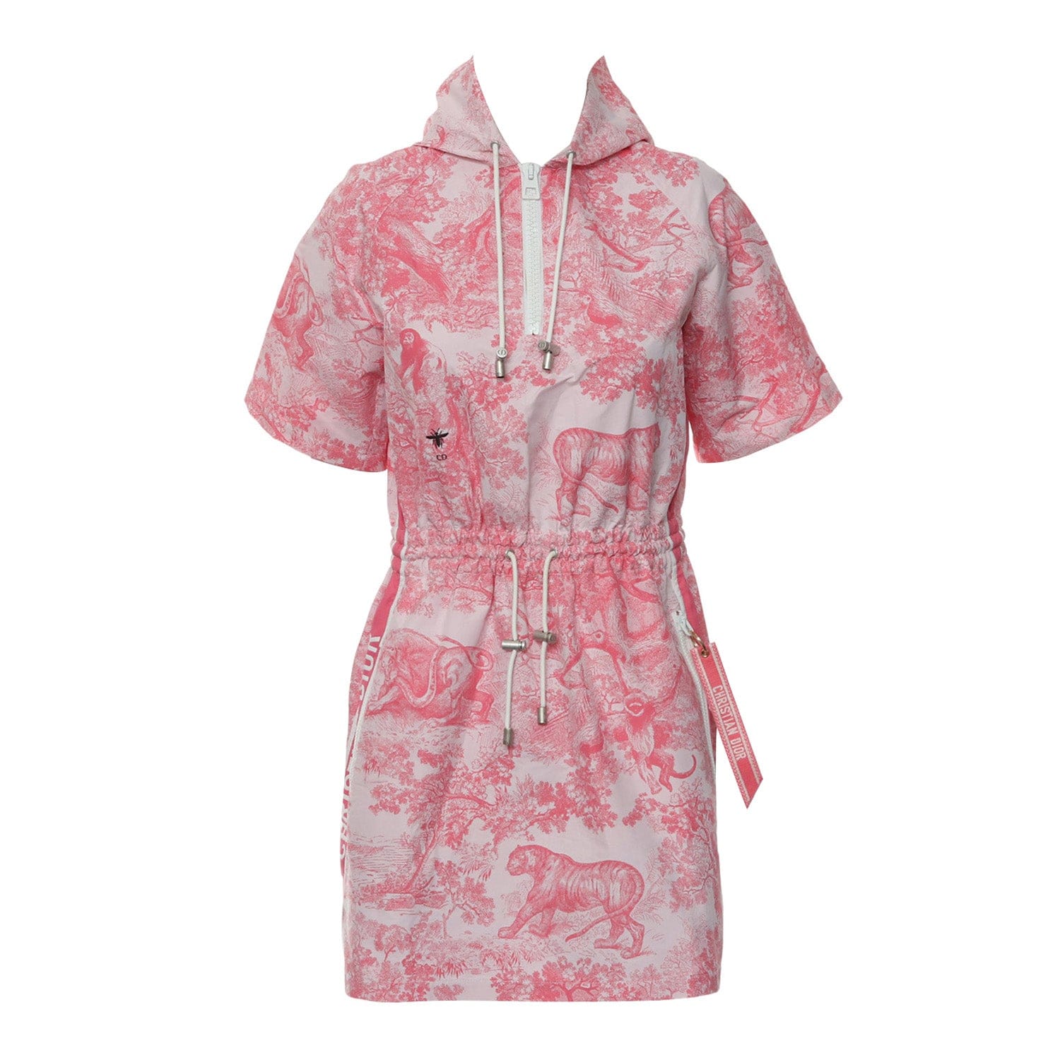 Christian Dior Christian Dior Animal Printed Oblique Hooded Dress