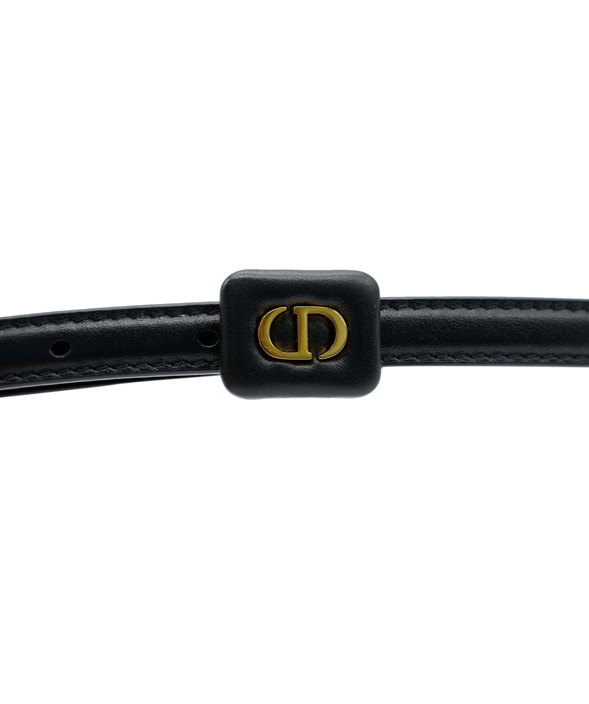 Christian Dior Christian Dior Black Bobby Narrow Waist Belt ALC2307