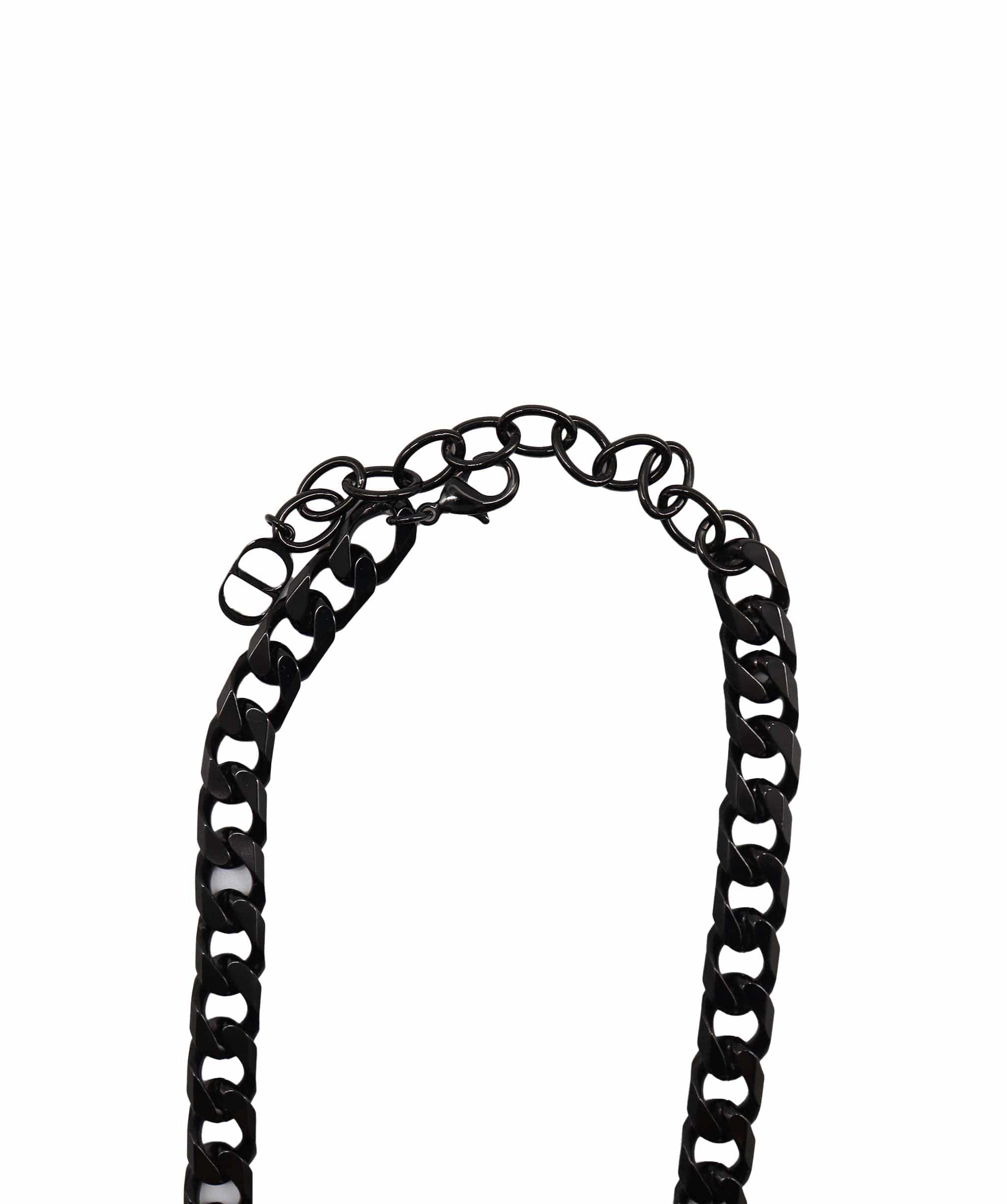 Christian Dior Christian Dior Necklace metal Black Auth 106964 DXBS3142