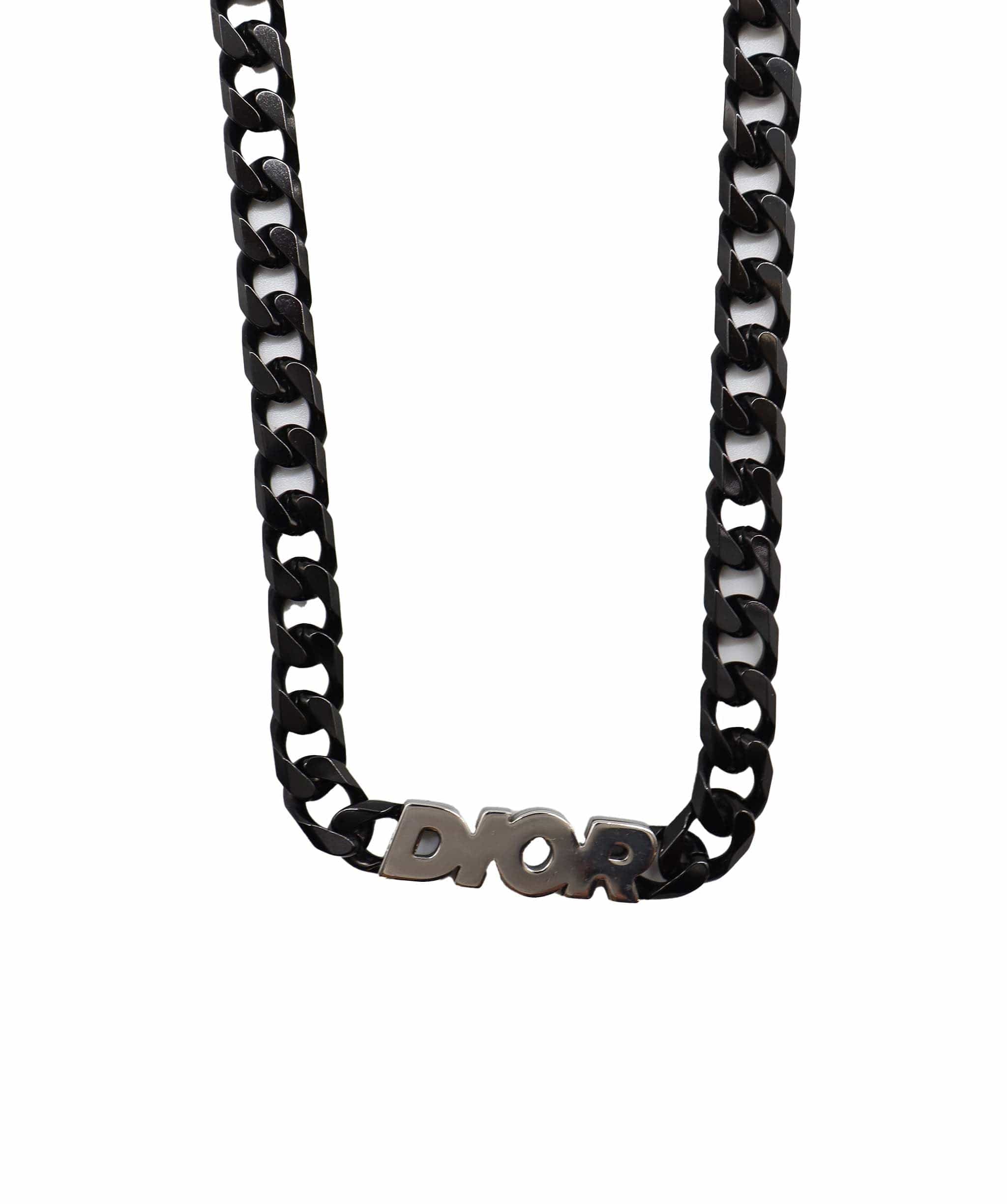 Christian Dior Christian Dior Necklace metal Black Auth 106964 DXBS3142