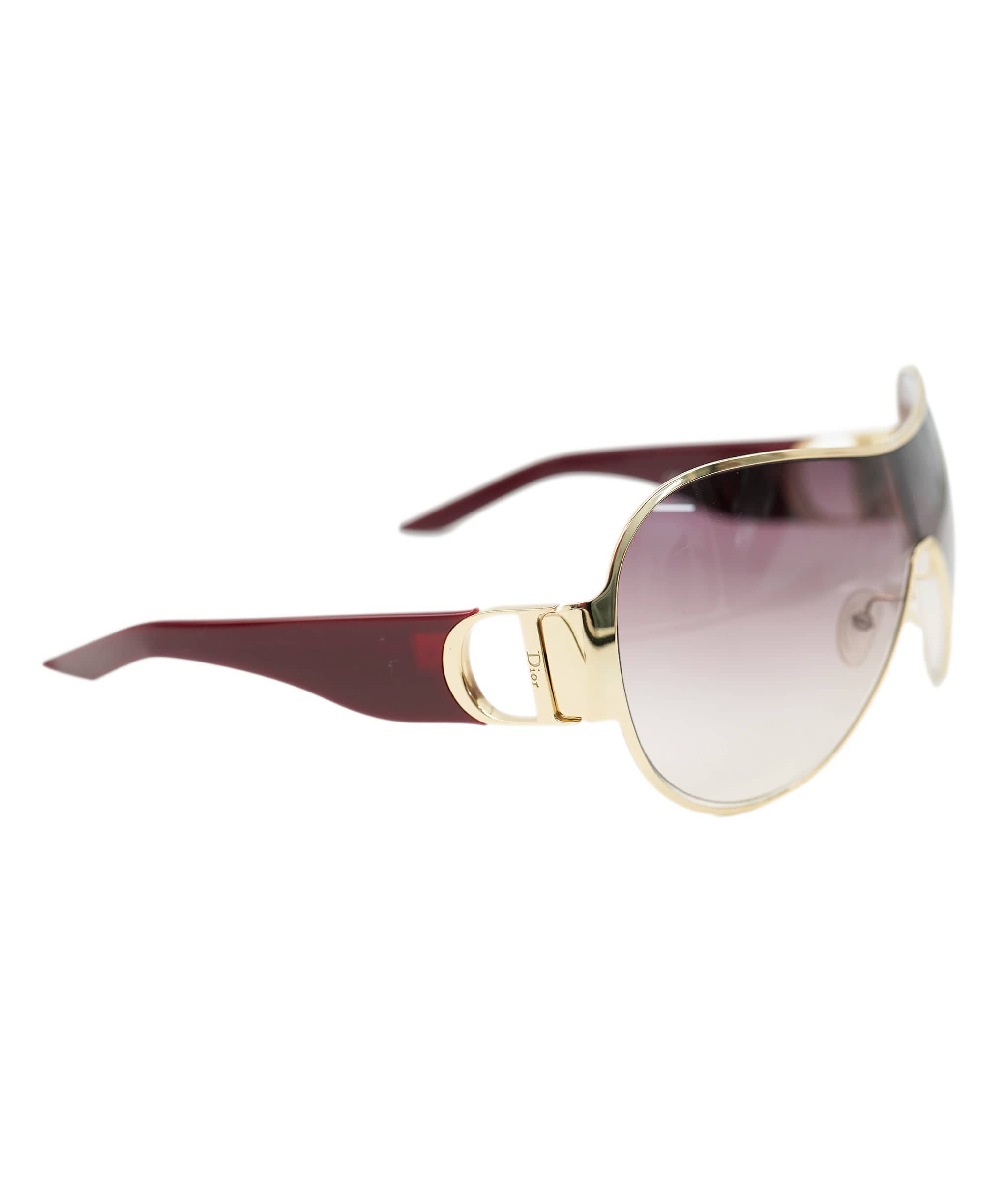 Christian Dior Christian Dior Vintage "I Love Dior 1" Shield Burgundy Sunglasses DBXS2415