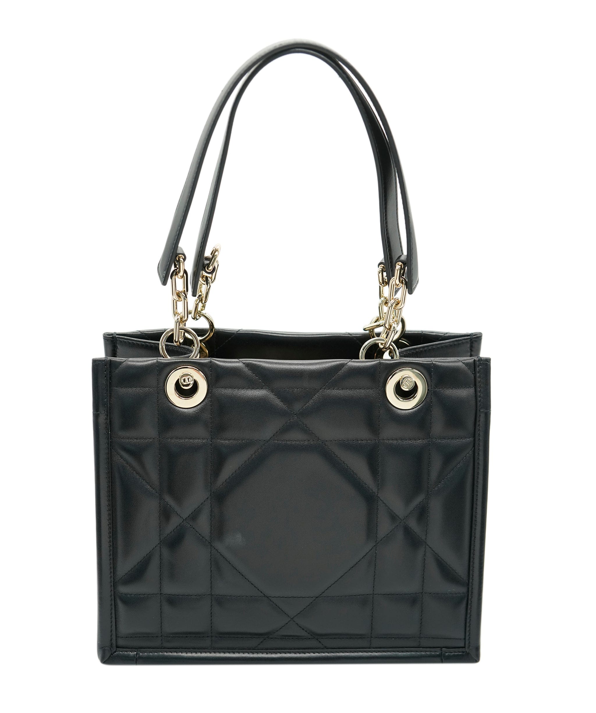 Christian Dior Christian Dior Black Lambskin Archicannage Small Essentials Tote ALL0959