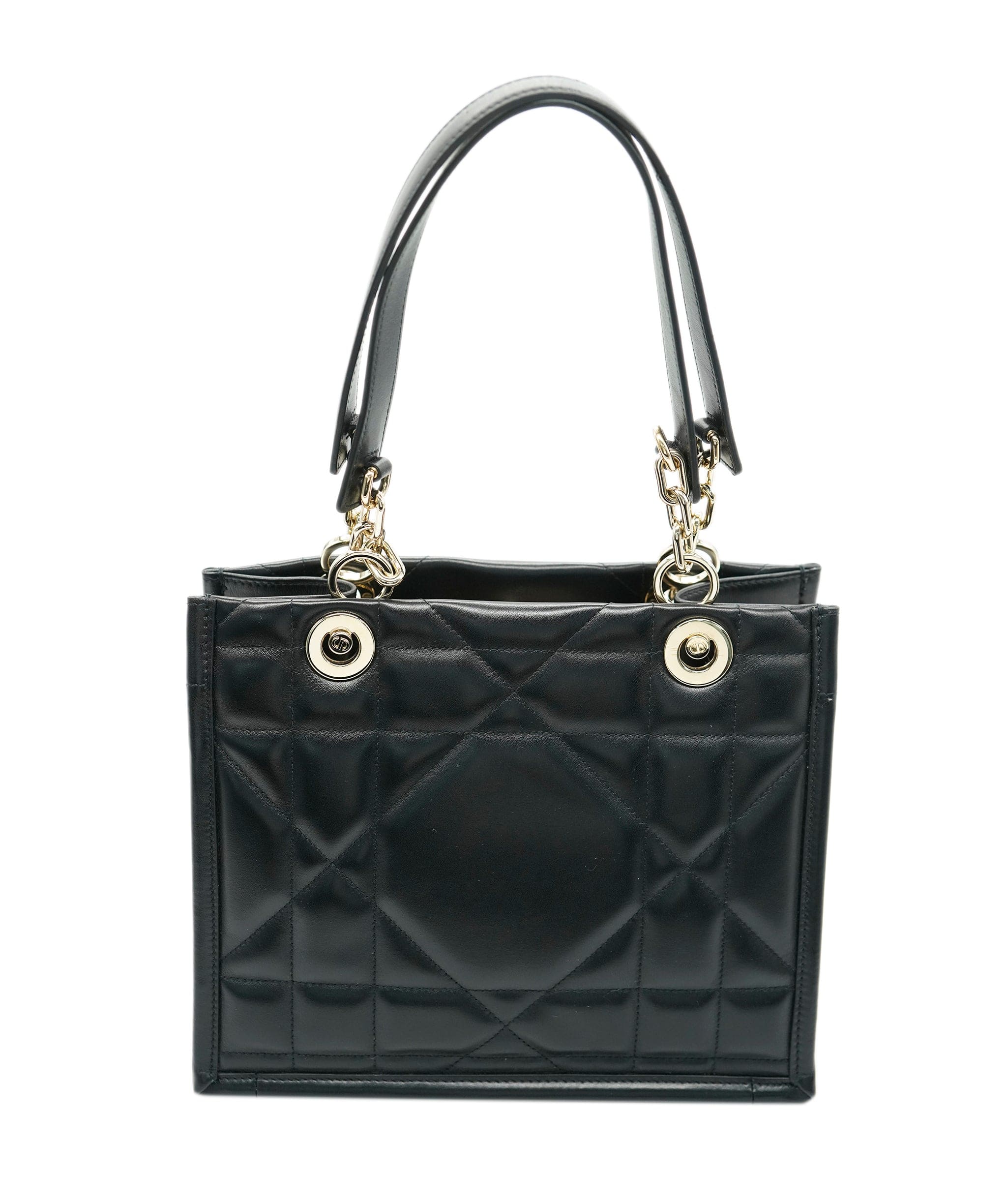 Christian Dior Christian Dior Black Lambskin Archicannage Small Essentials Tote ALL0959
