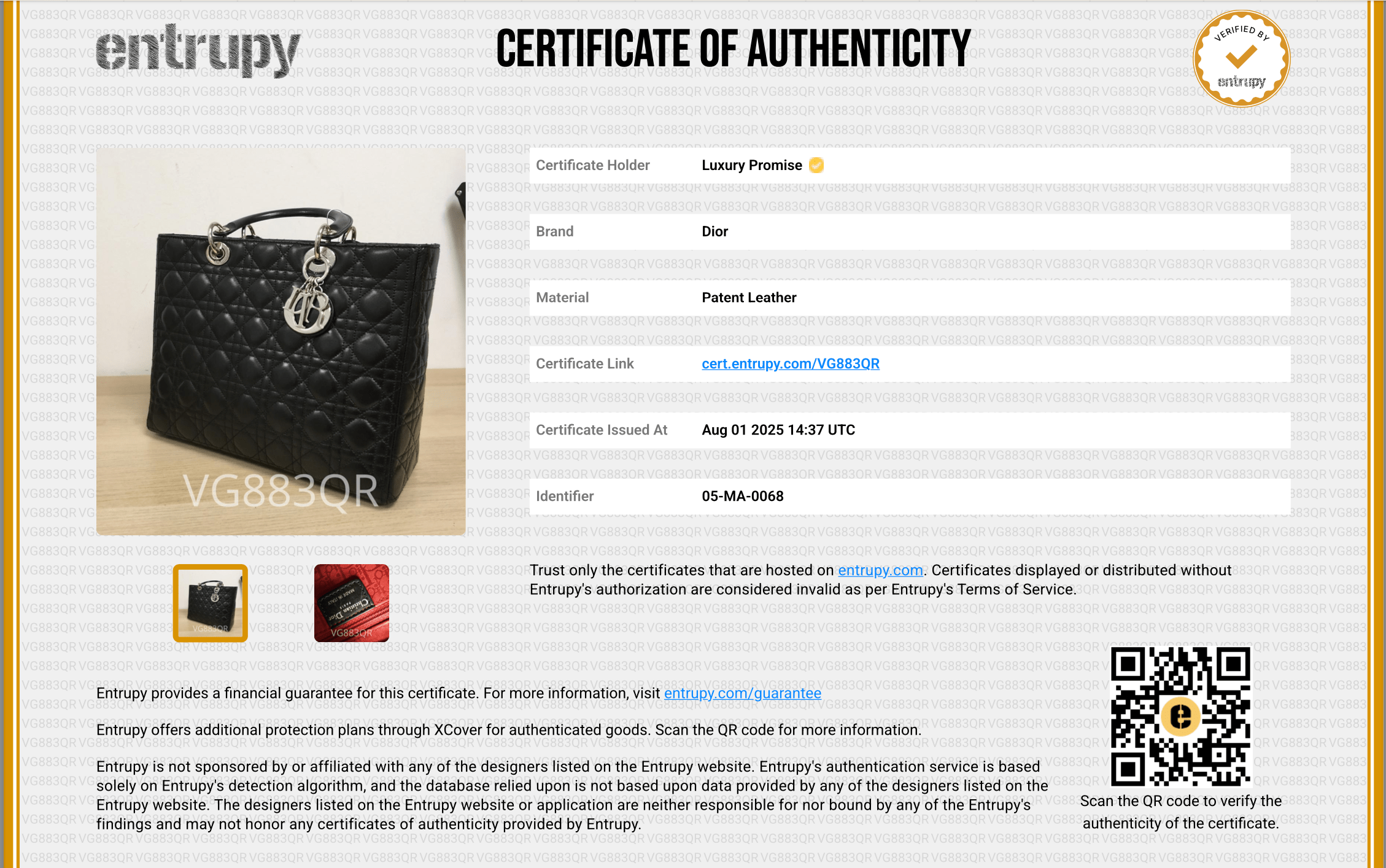 Christian Dior Christian Dior Black Zip Closure Large Lady ALC1769