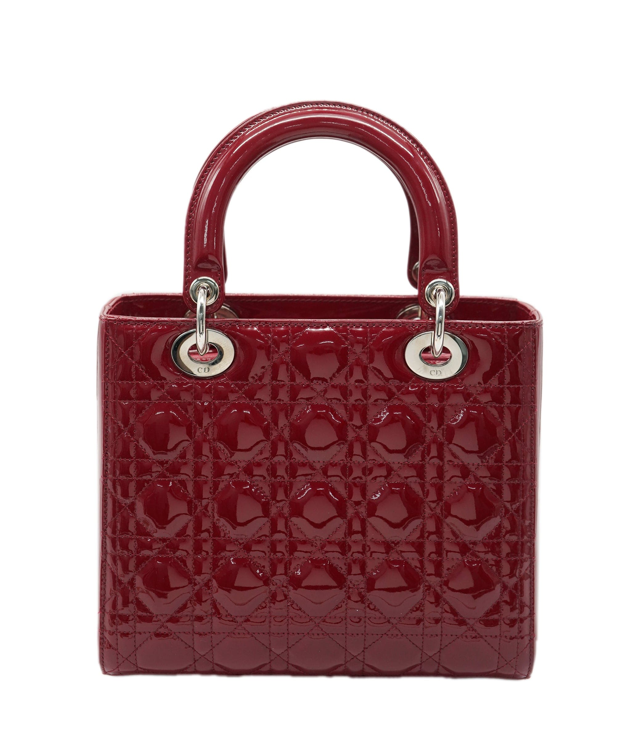 Christian Dior Christian Dior Patent Burgundy Lady Dior Bag ALC2642