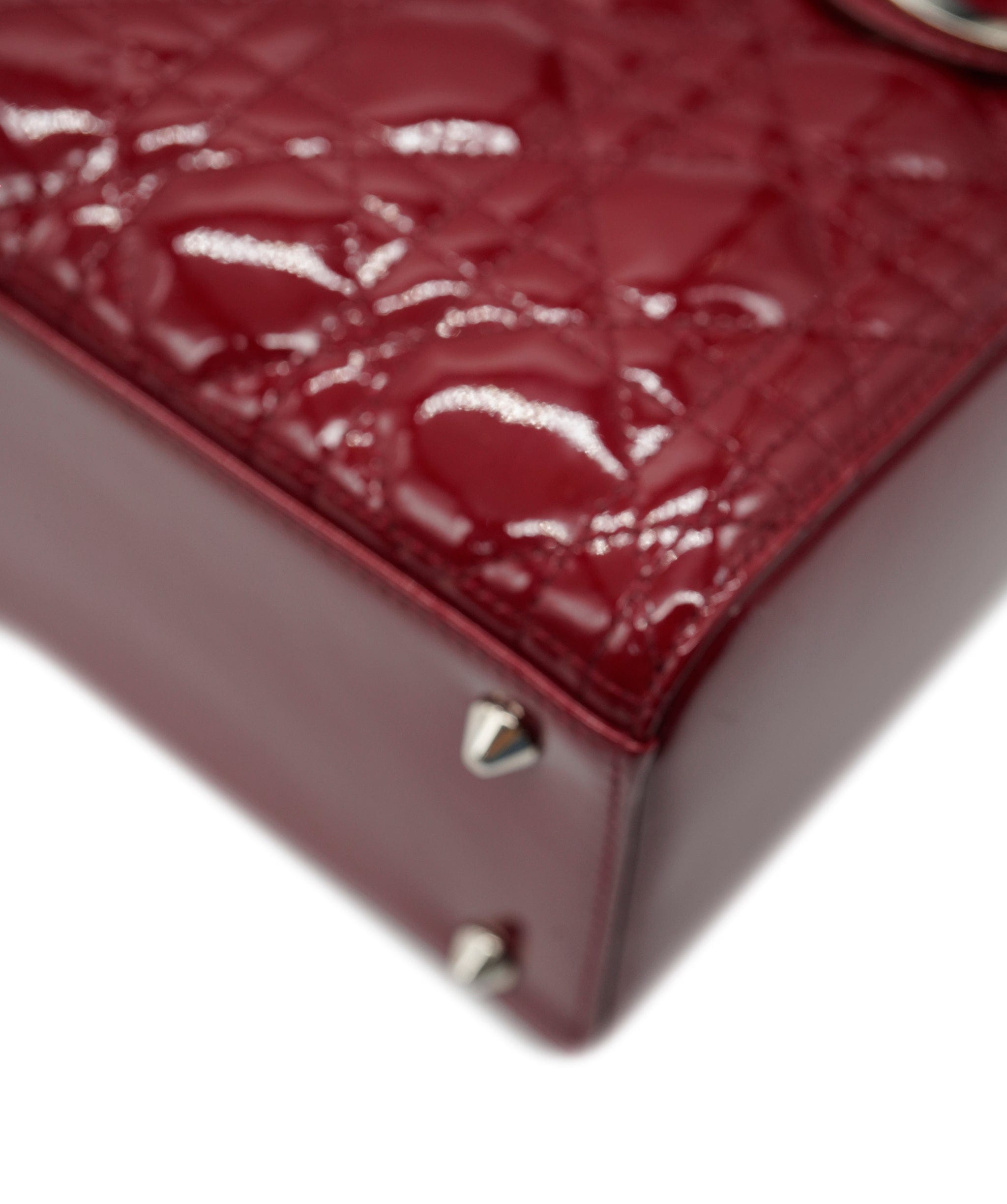 Christian Dior Christian Dior Patent Burgundy Lady Dior Bag ALC2642