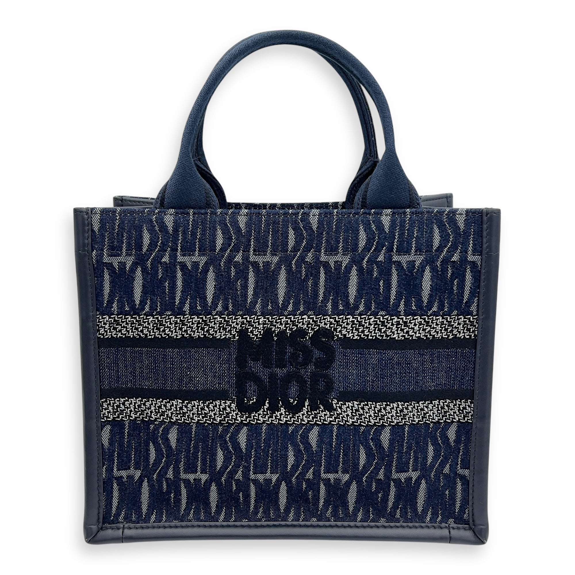 Christian Dior Dior Book Tote Small Blue Top Handle Bag in Denim OS2508-007420LL