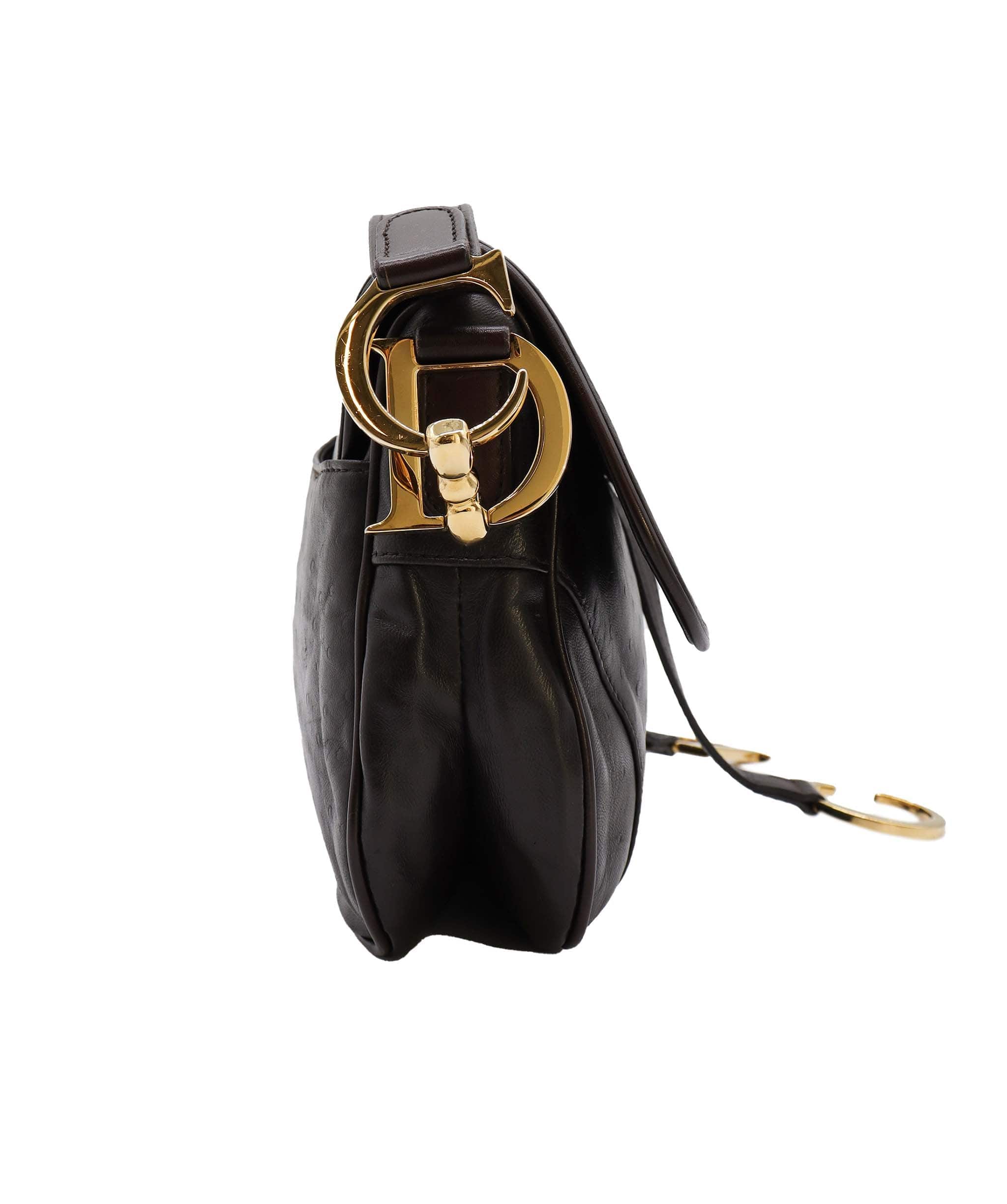 Christian Dior Dior Double Saddle Bag Dark Brown DXBK0090