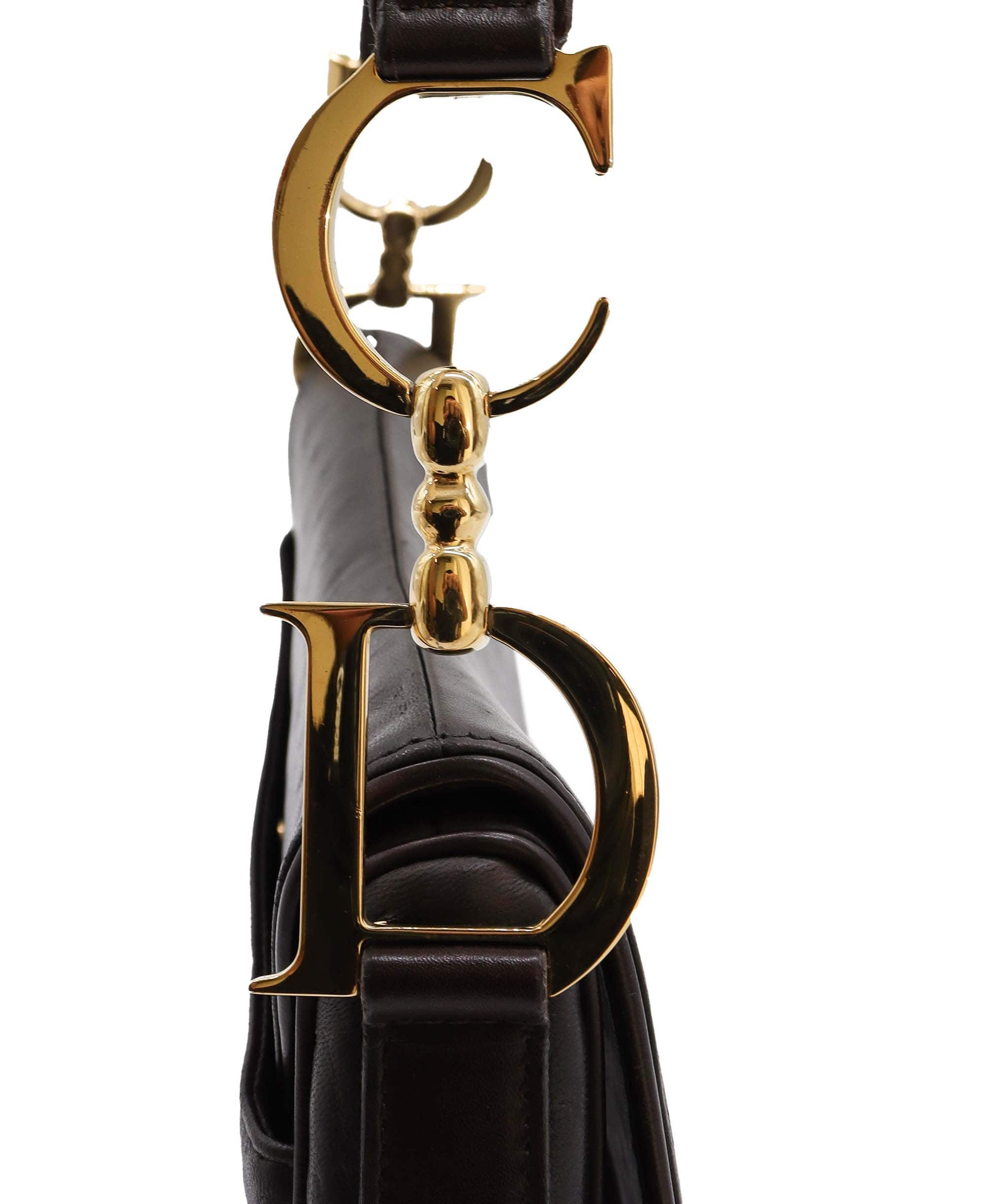 Christian Dior Dior Double Saddle Bag Dark Brown DXBK0090