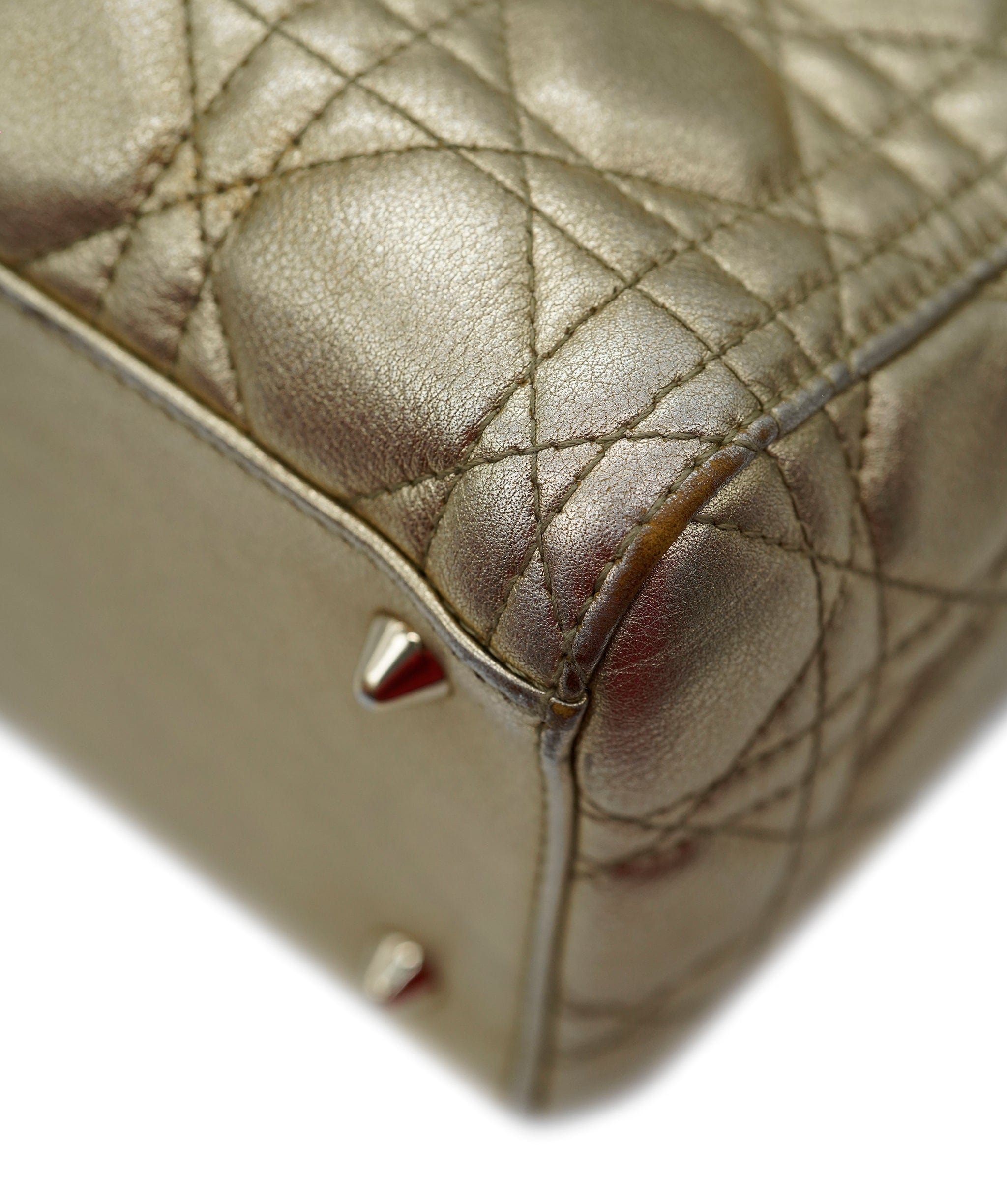 Christian Dior Dior metallic gold medium lady dior with GHW - AJC0859