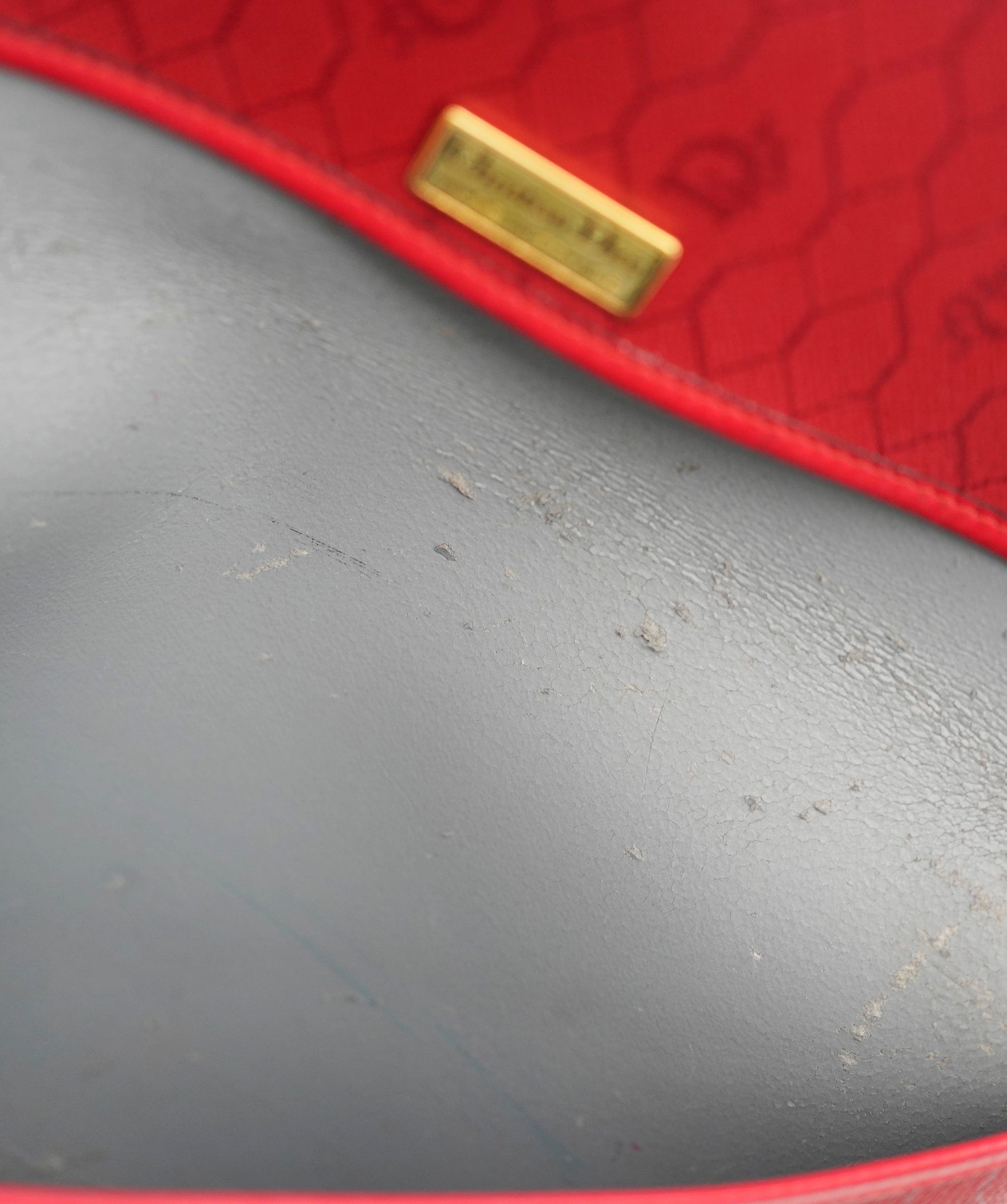 Christian Dior Vintage dior honeycomb red clutch - AJC0784