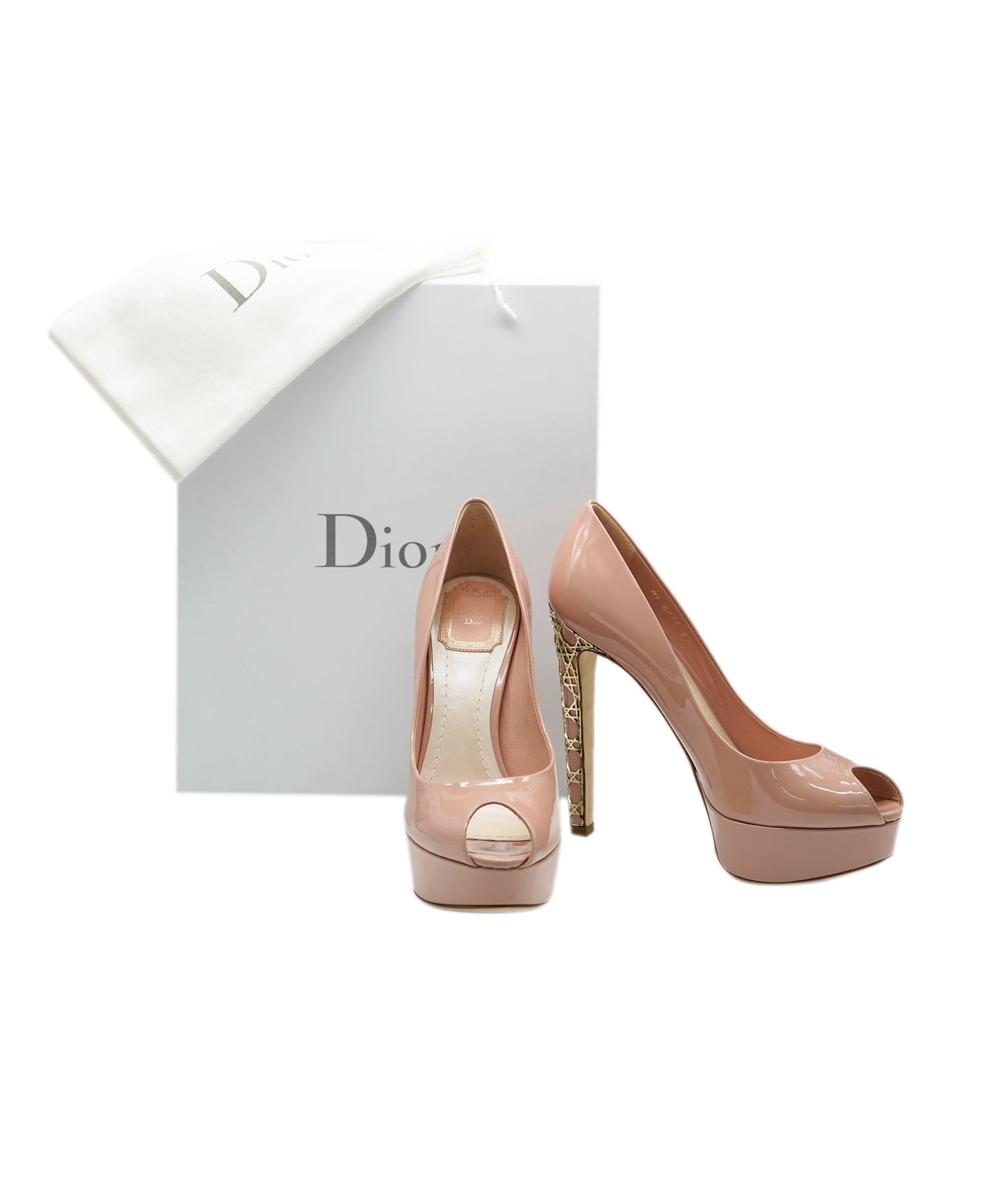 Christian Dior Dior metal cannage heels nude size 37.5 - AJC0642