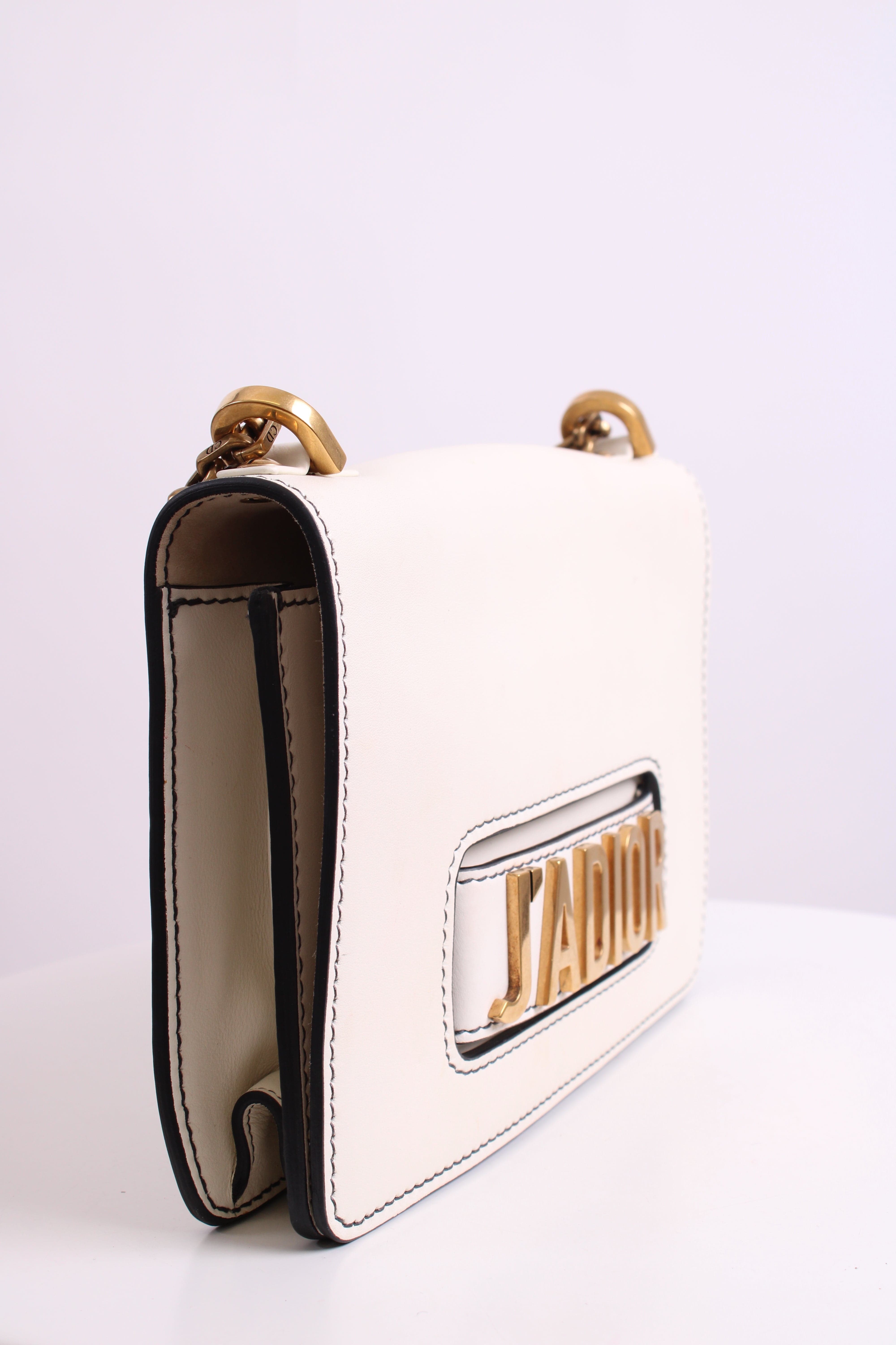 Christian Dior Christian Dior J'Adior Chain Flap Handbag Cream