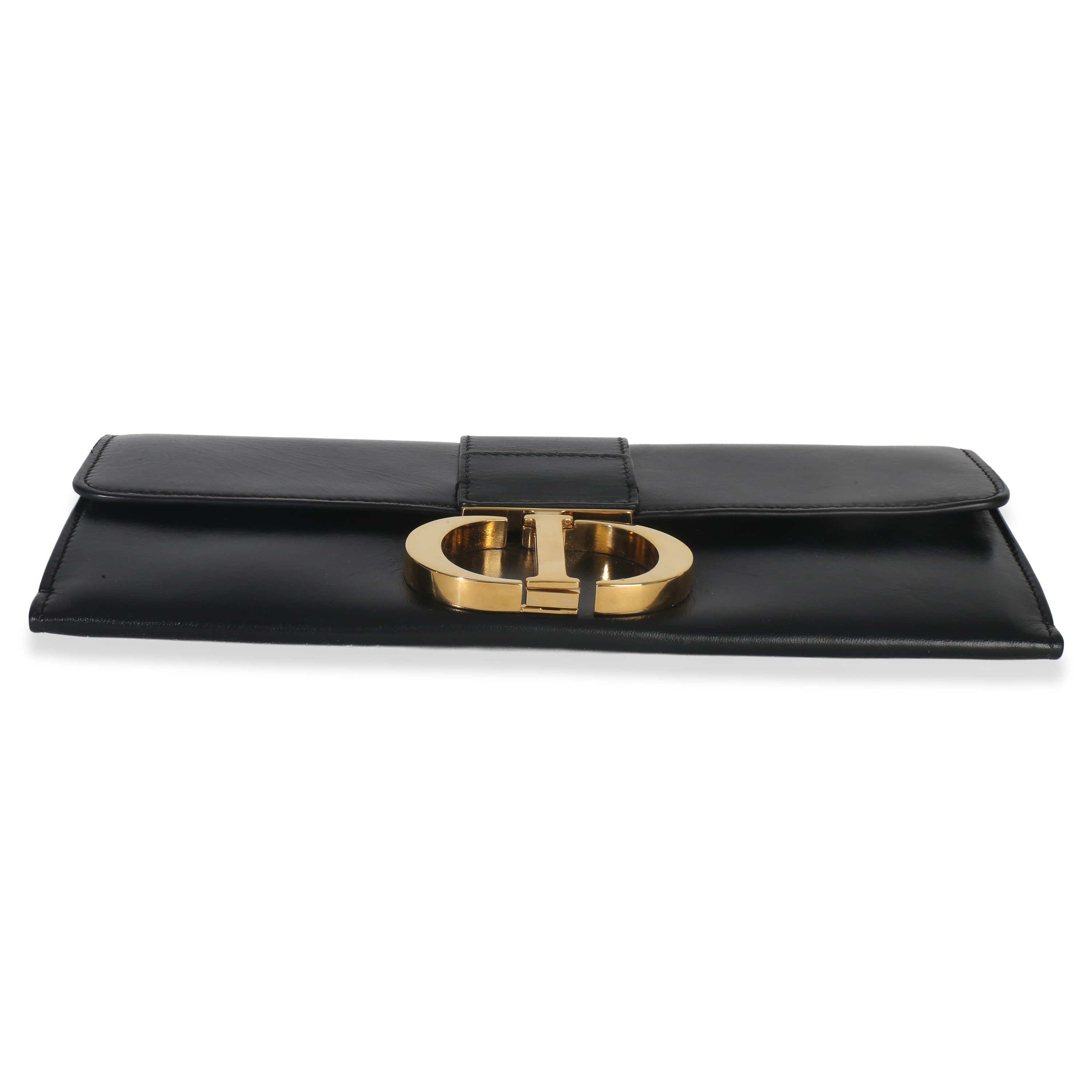 Christian Dior Black Calfskin Montaigne 30 Clutch