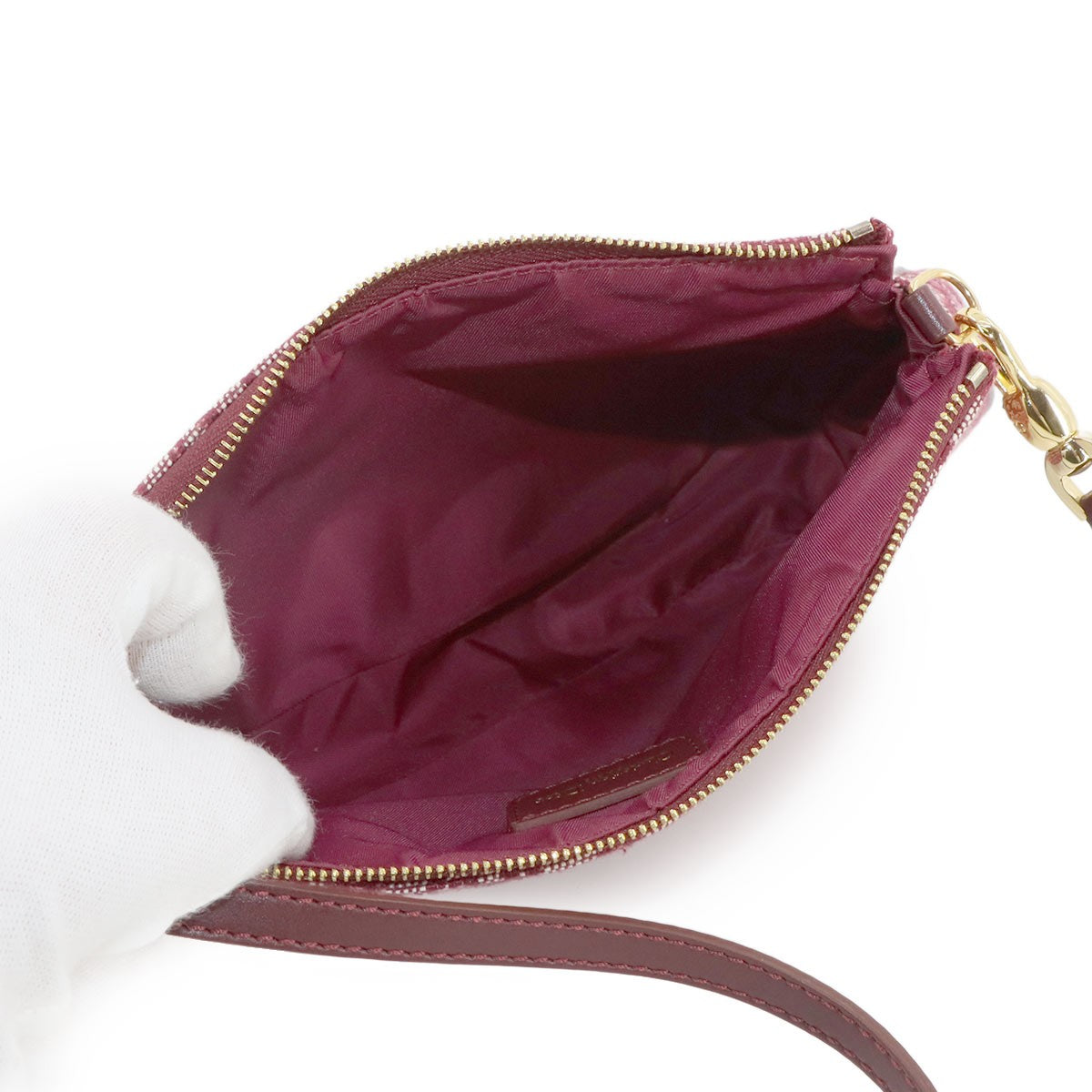 Christian Dior Christian Dior Trotter Saddle Schultertasche Canvas Leder Bordeaux 90295958