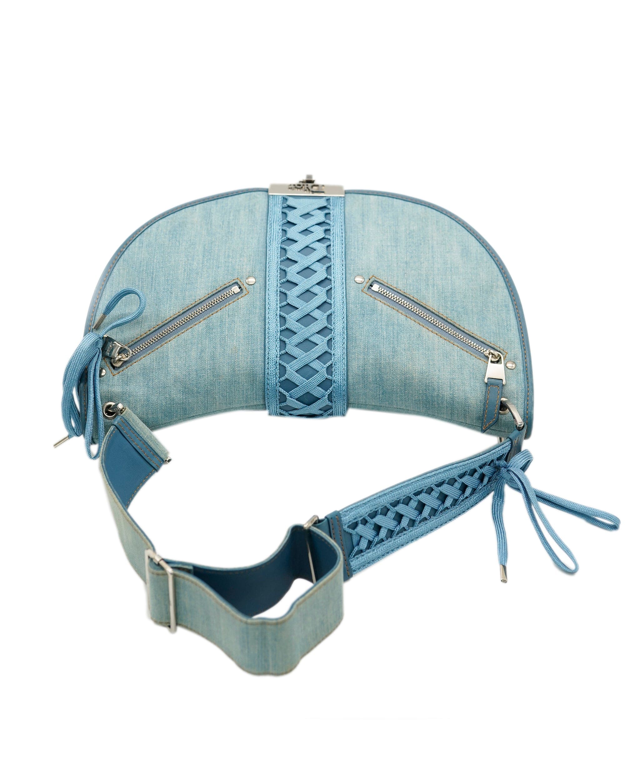 Christian Dior Dior Admit it Denim Shoulder Bag Blue - DXBS1830