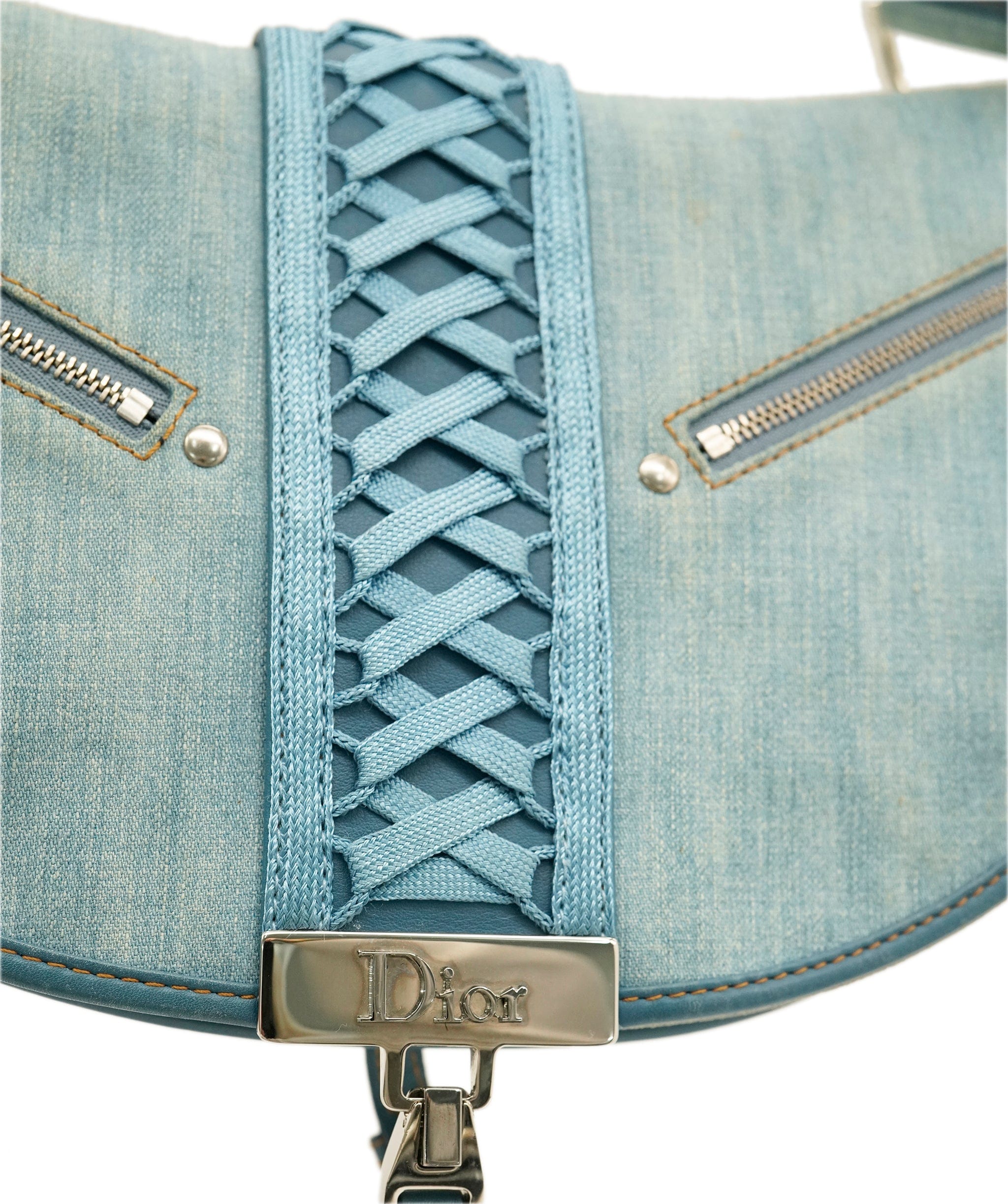 Christian Dior Dior Admit it Denim Shoulder Bag Blue - DXBS1830